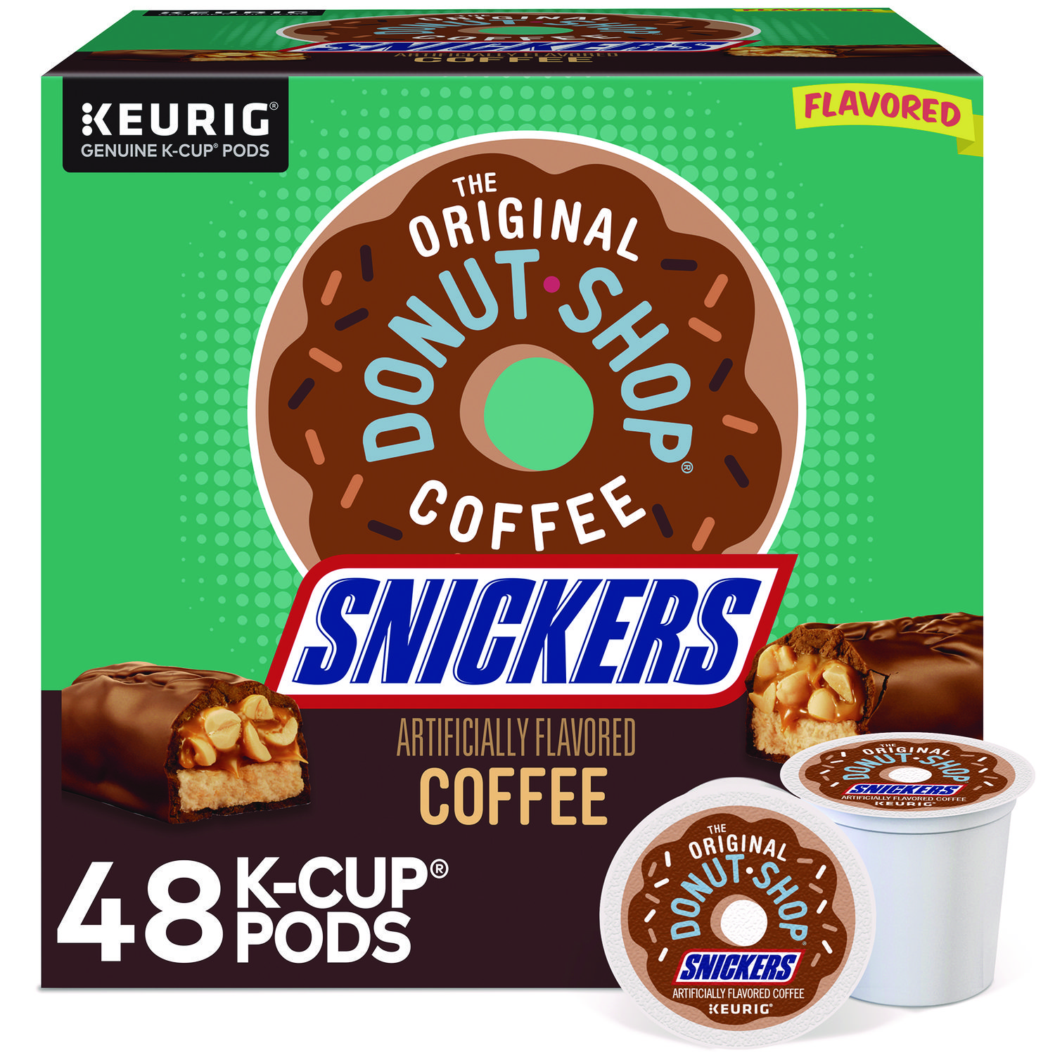 The Original Donut Shop® SNICKERS Flavored Coffee K-Cups, 48/Box