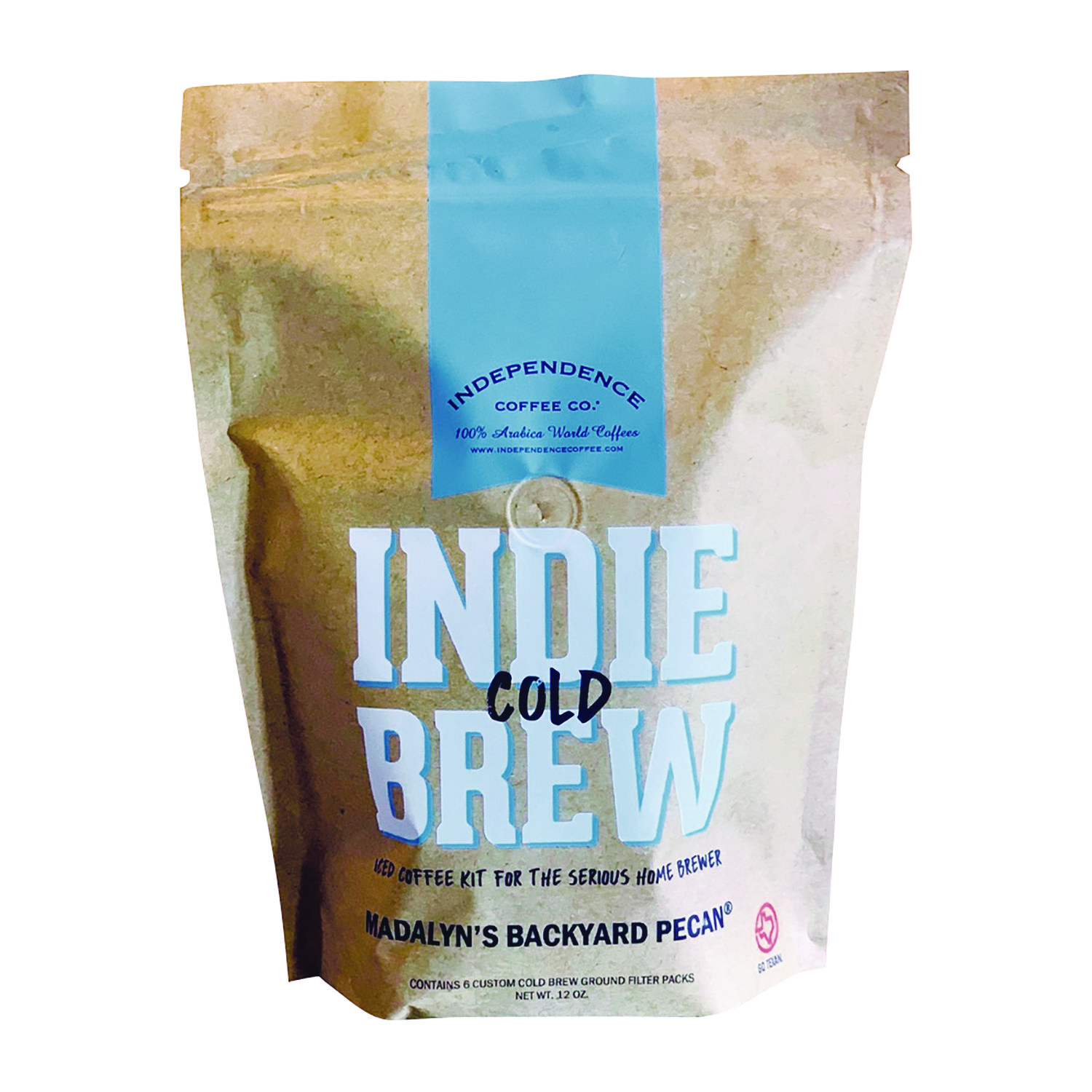 Independence Coffee Co. Indie Cold Brew Madalyn's Backyard Pecan Filter Pack, 12 oz Bag