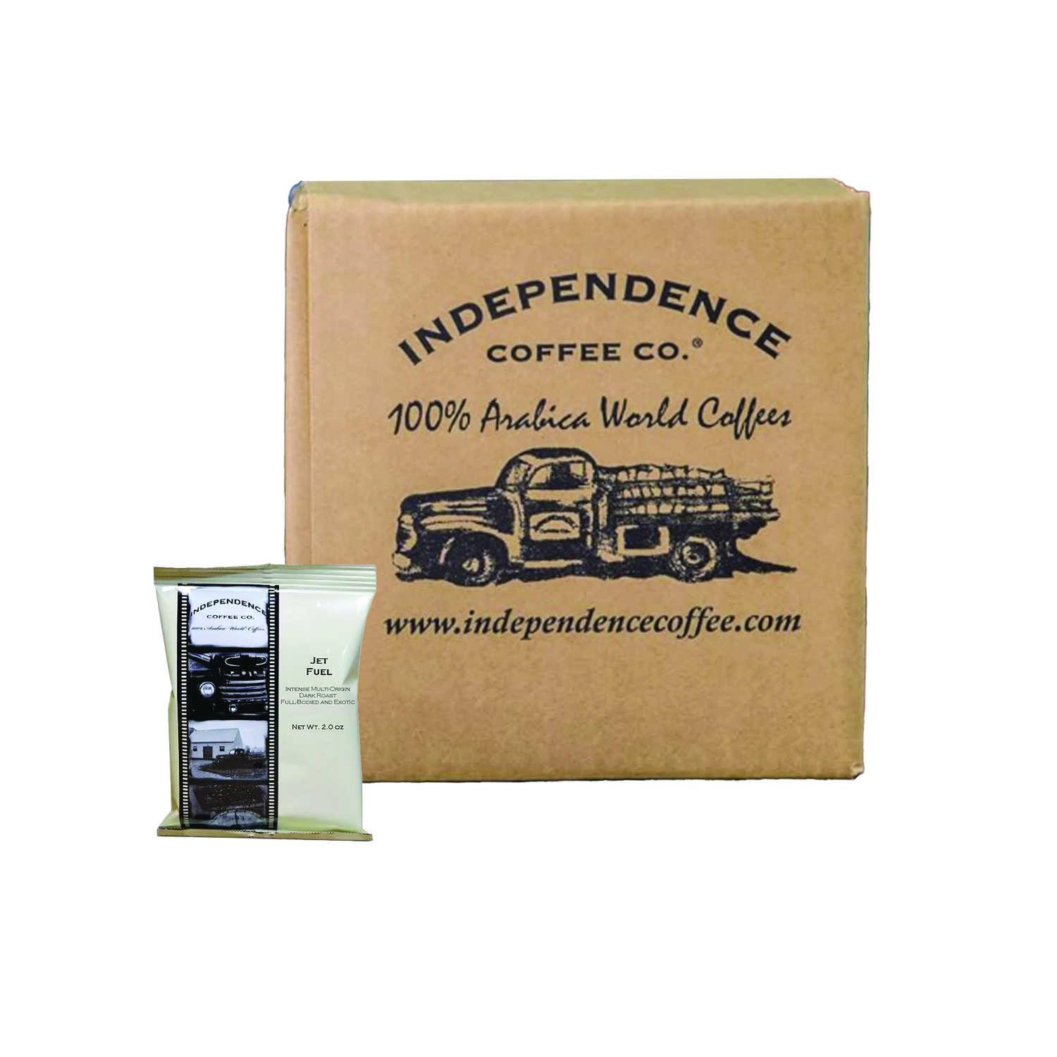 Independence Coffee Co. Jet Fuel Coffee Fraction Pack, 2 oz, 40/Carton