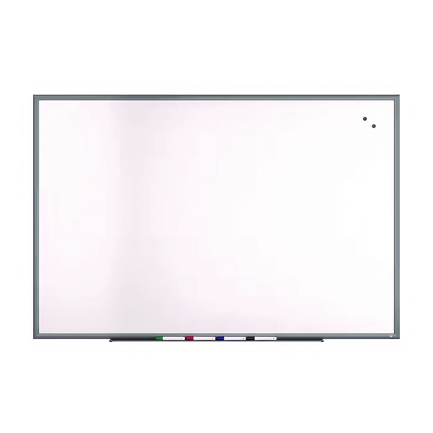 Magnetic Porcelain Dry Erase Board, 72" x 48", White Surface, Gray/Natural Aluminum Frame