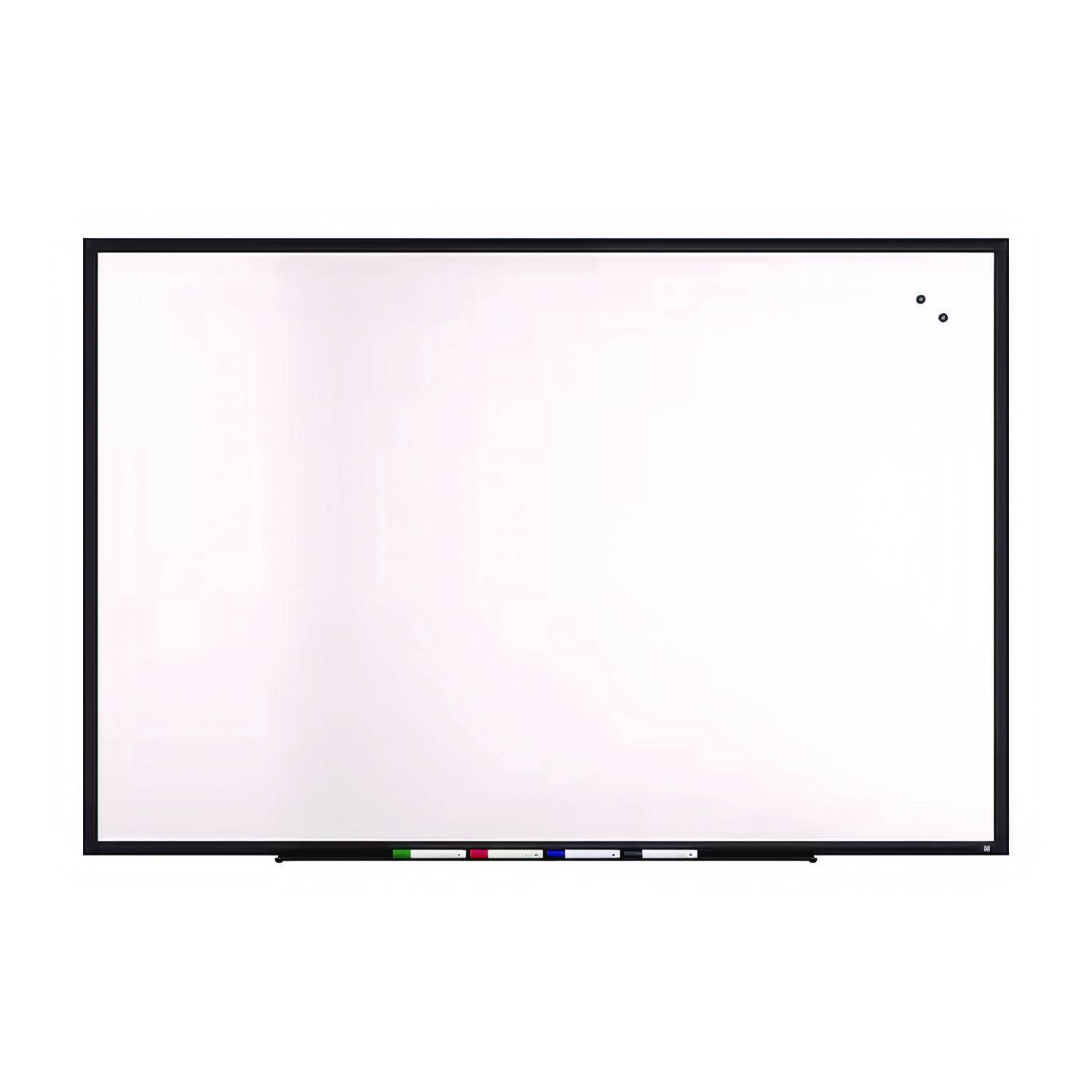 Magnetic Porcelain Dry Erase Board, 72" x 48", White Surface, Black Aluminum Frame