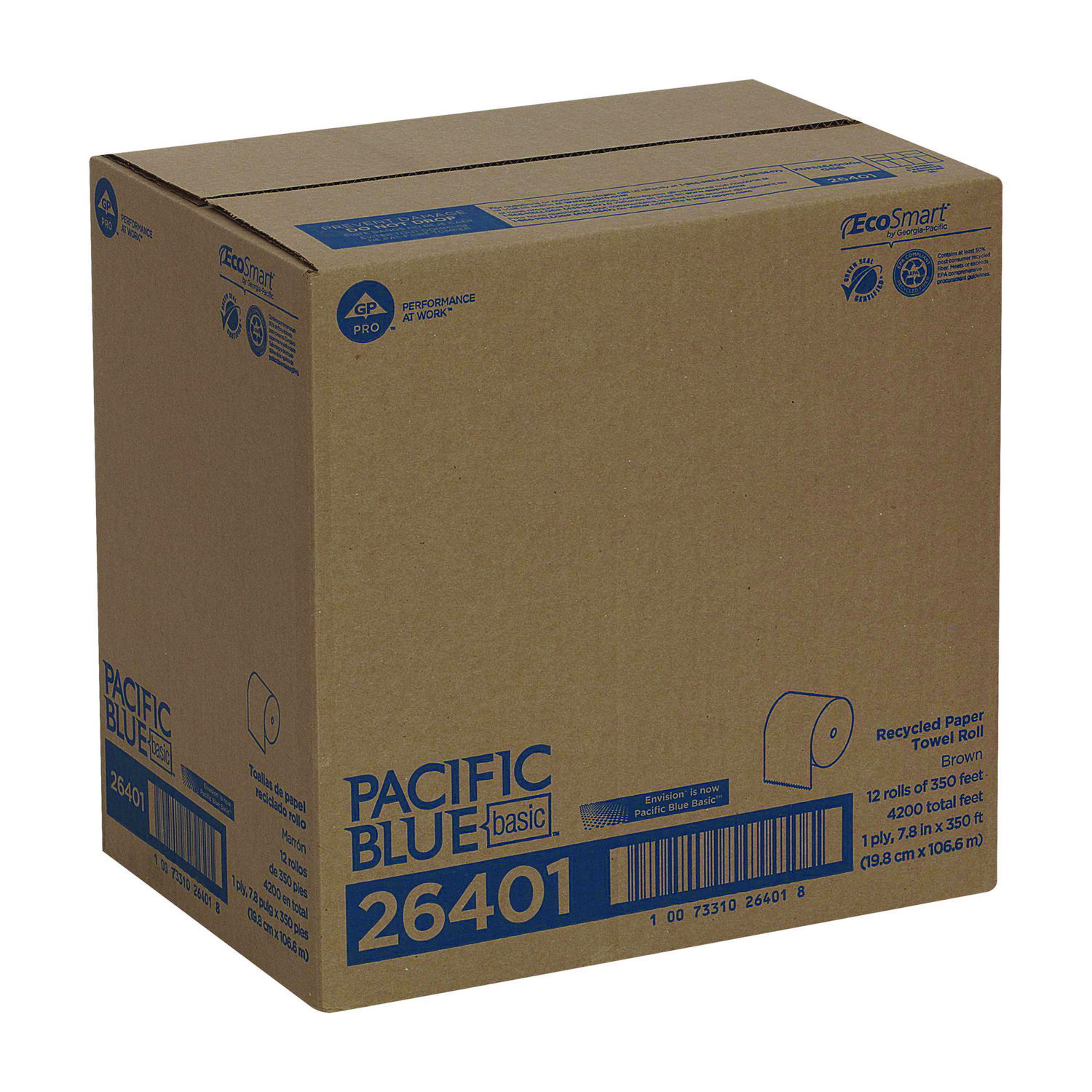 Pacific selling Blue Basic Recycled Hardwound Paper Towel 6 Rolls