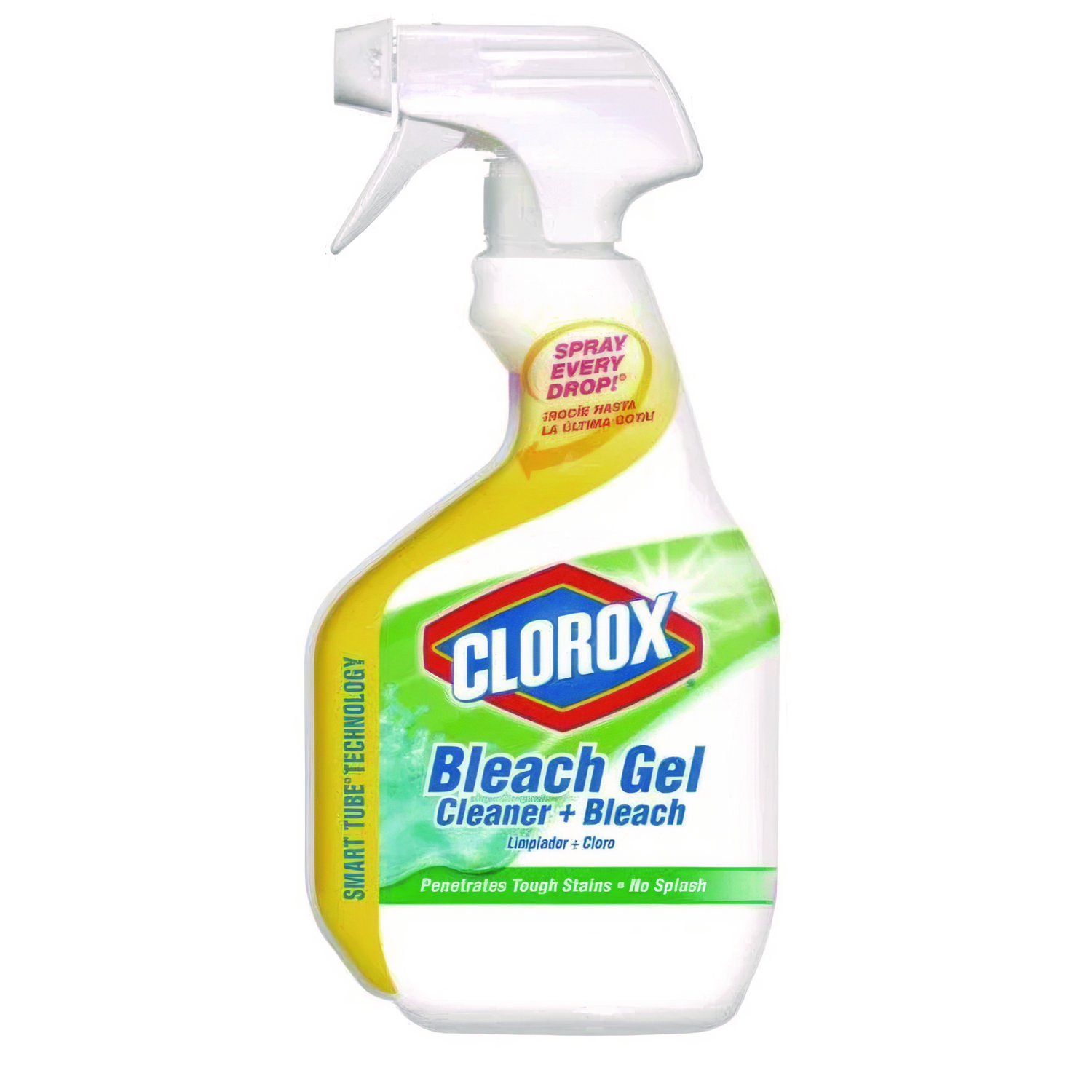 Clorox® Bleach Gel Spray Cleaner, 30 oz Trigger Spray Bottle, 9/Carton