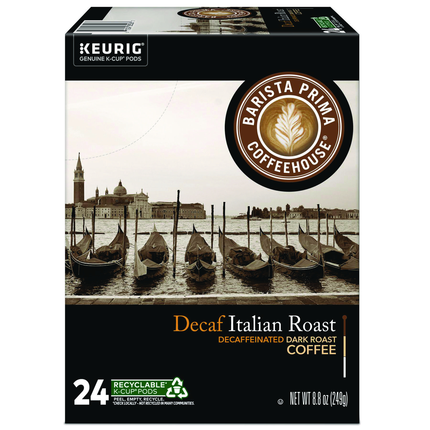 Decaf Italian Roast Coffee K-Cups, 24/Box