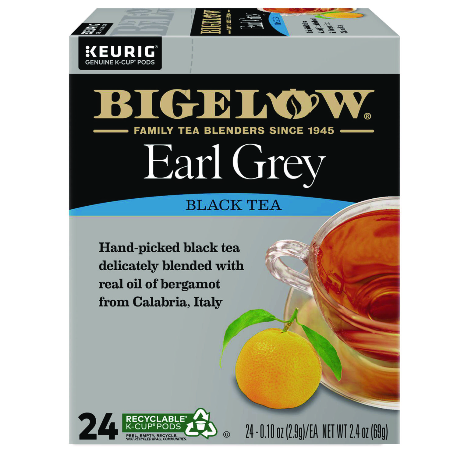 Earl Grey Tea K-Cup Pack, 24/Box