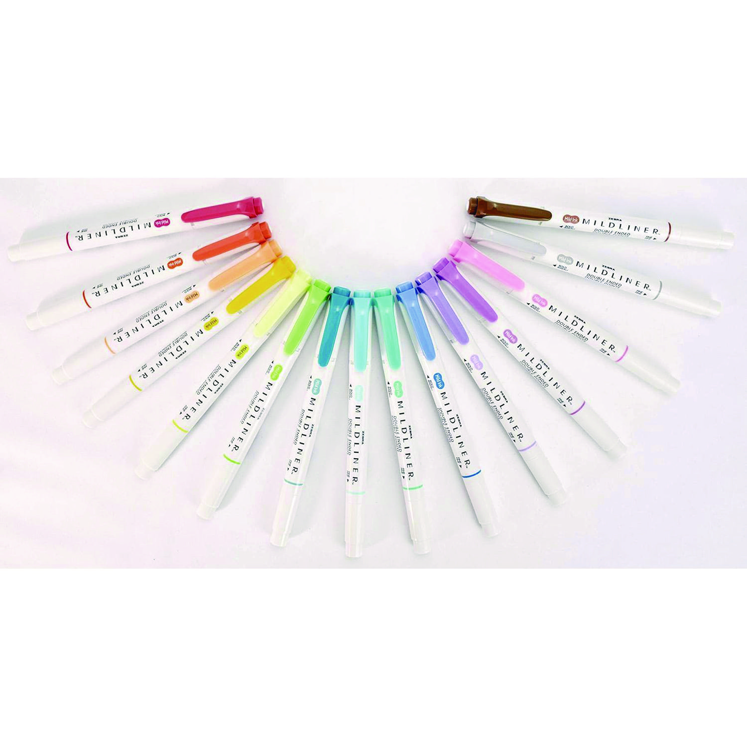 Mildliner Double Ended Highlighter, Assorted Ink Colors, Bold-Chisel ...