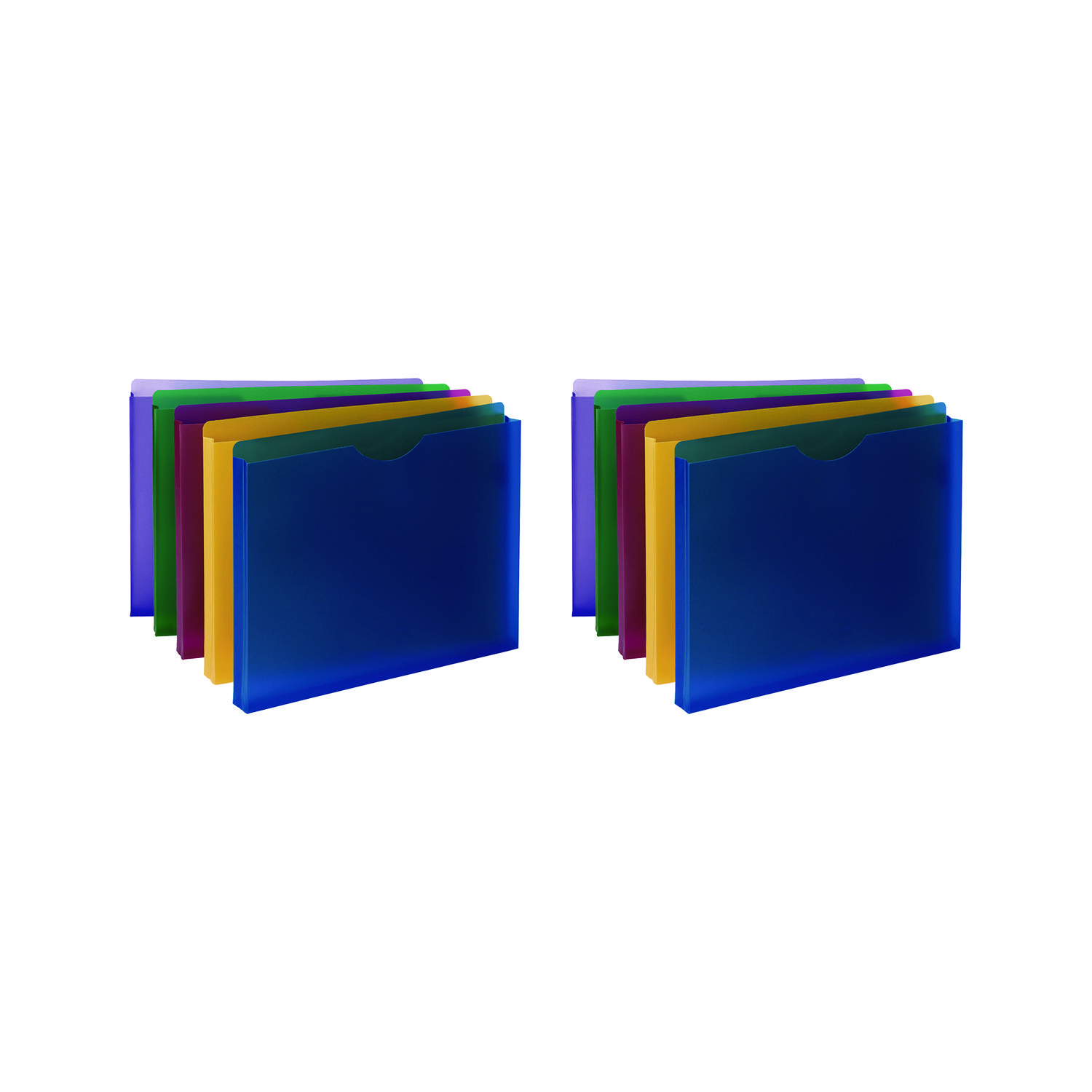 Smead Moisture-Resistant File Pockets, 1 Expansion, Letter Size, Assorted Colors, 10/Pack