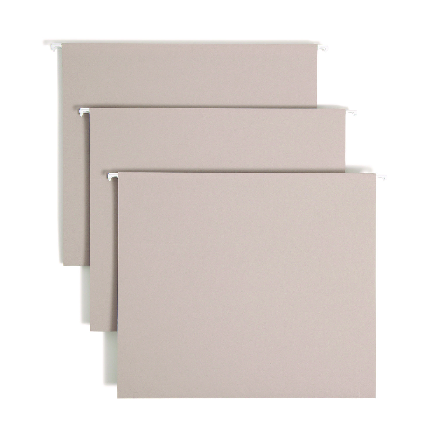 Smead TUFF Extra Capacity Hanging File Folders with Easy Slide Tab, 2 Capacity, Letter, 1/3-Cut Tabs, Steel Gray, 18/Box