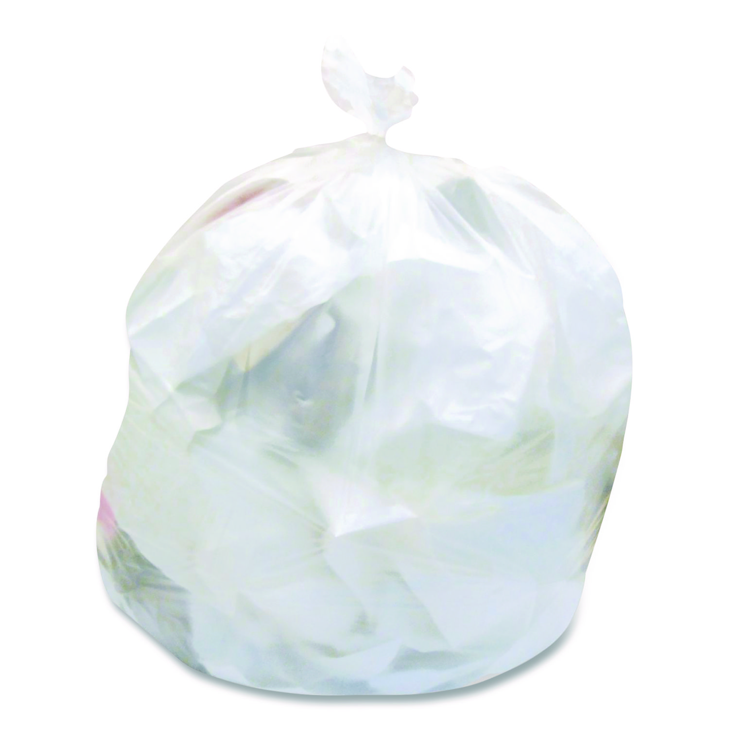 Low Density Can Liners, 30 gal, 0.5 mil, 30" x 36", Clear, Flat Pack, 250/Carton