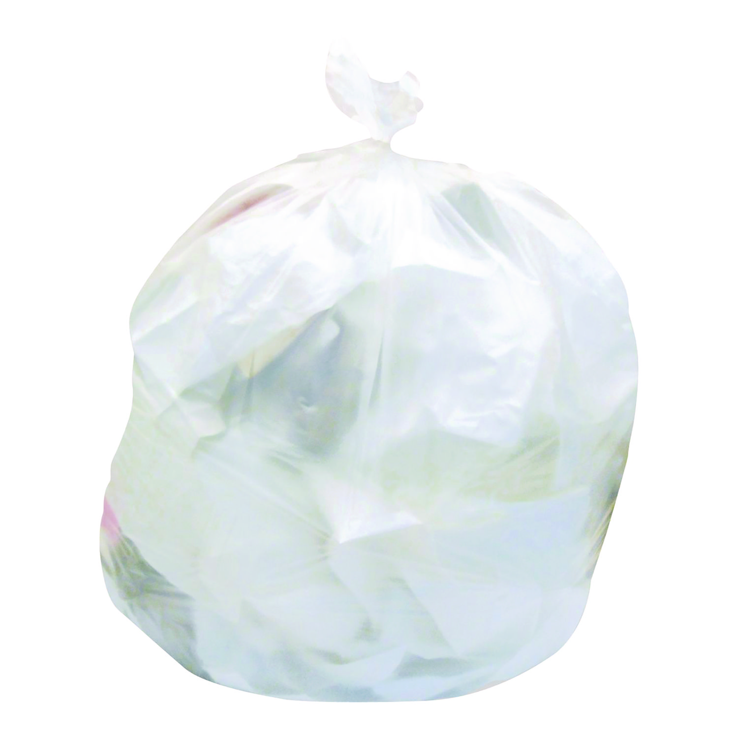 High-Density Waste Can Liners, 10 gal, 6 mic, 24" x 27", Natural, Roll, 50 Bags/Roll, 20 Rolls/Carton