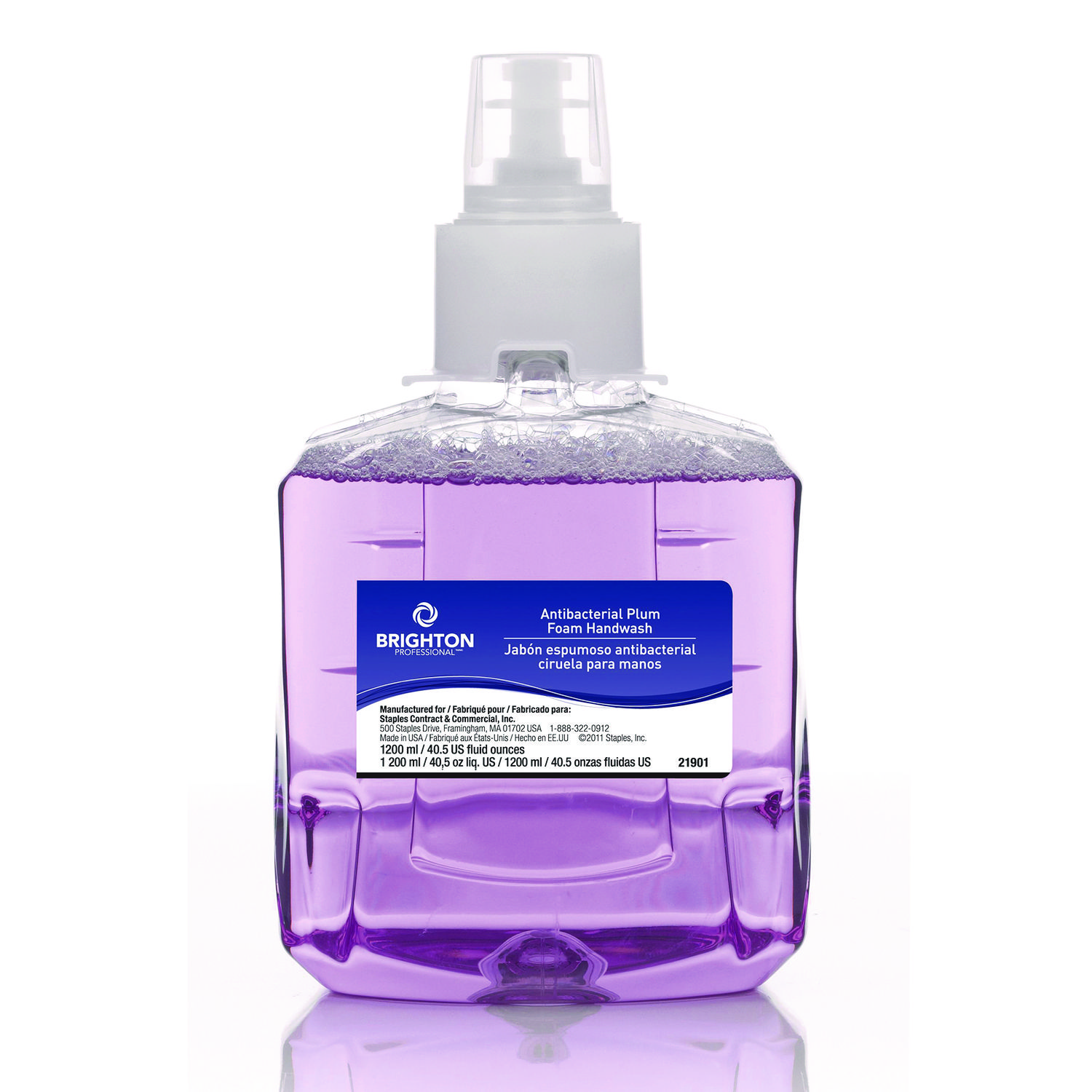 Brighton Professional™ LTX-12 Antibacterial Hand Soap Refill, Plum Scent, 1,200 mL, 2/Carton