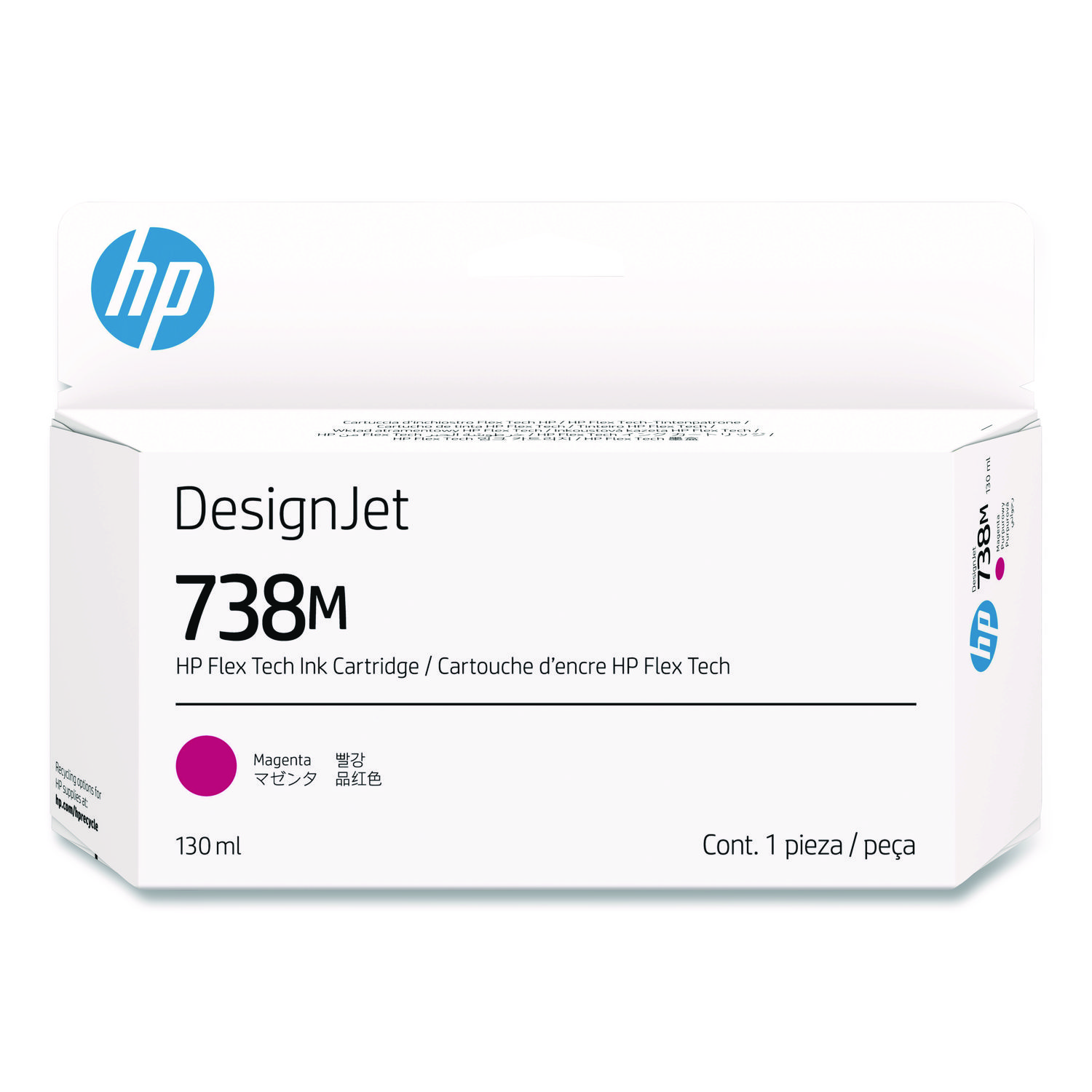 HP 738M (A24VNA) Original Designjet Ink Cartridge, Magenta