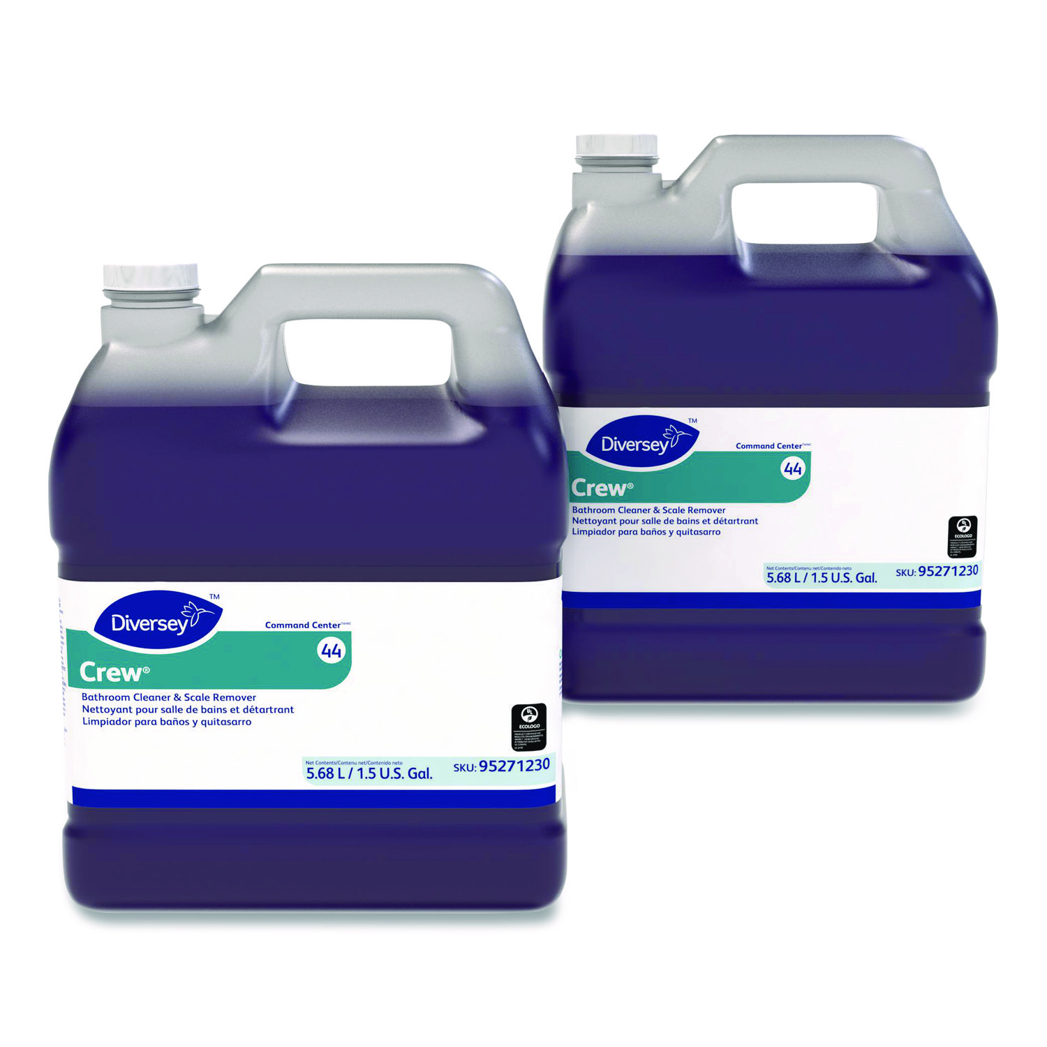 Crew Bathroom Cleaner and Scale Remover, 1.5 gal Bottle, 2/Carton