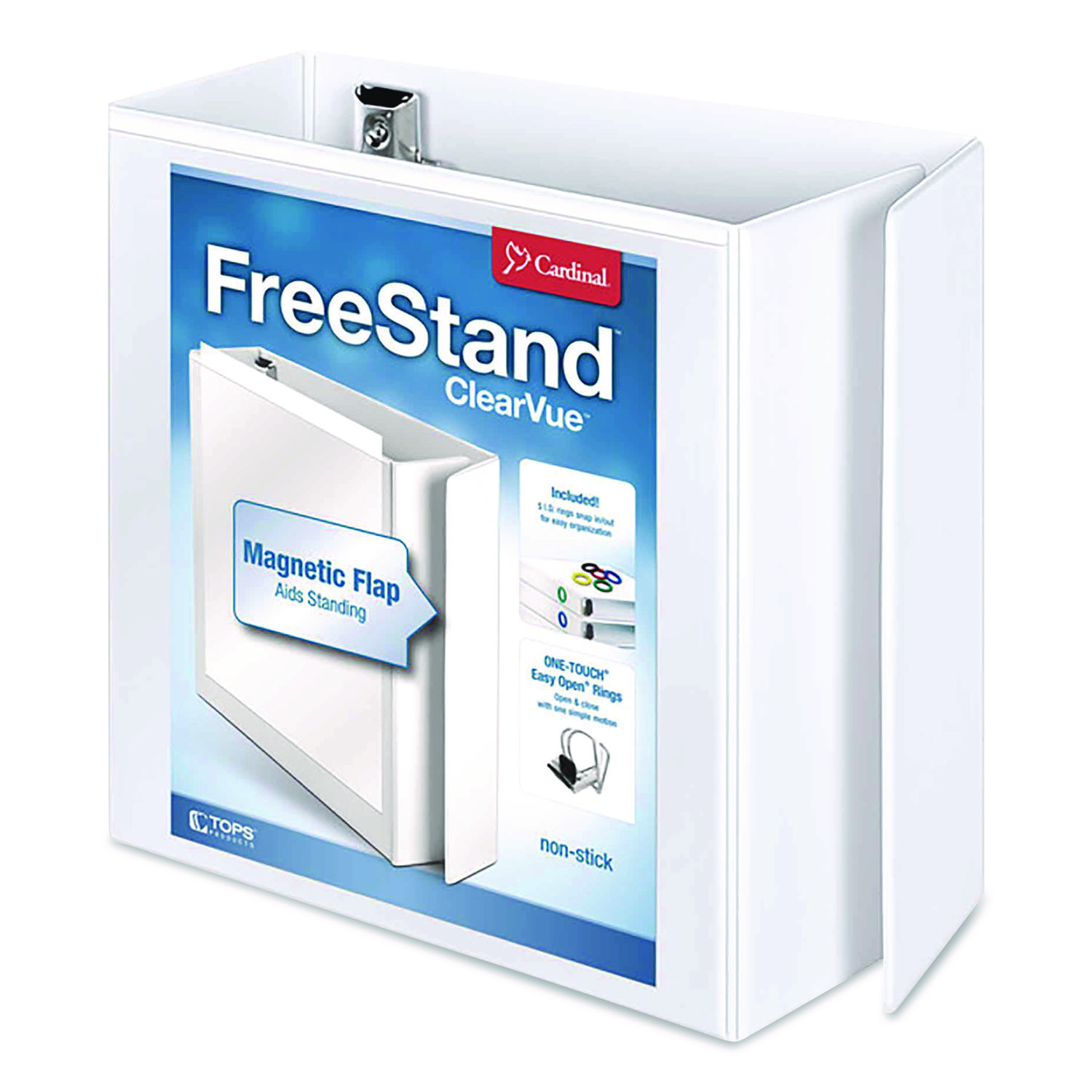 FreeStand Easy Open Locking Slant-D Ring Binder, 3 Rings, 1