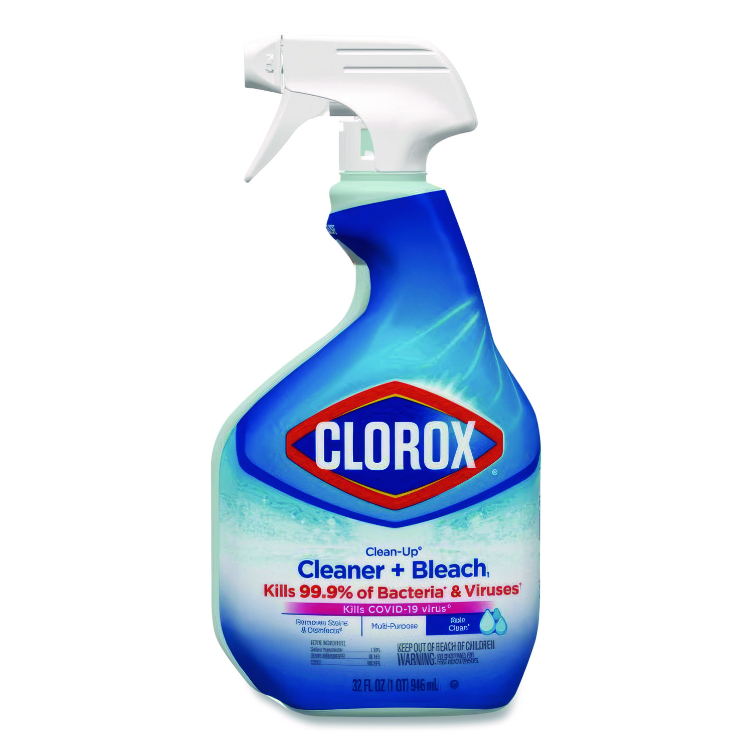 Clorox® Clean-Up Cleaner + Bleach, Rain Clean Scent, 32 oz Spray Bottle