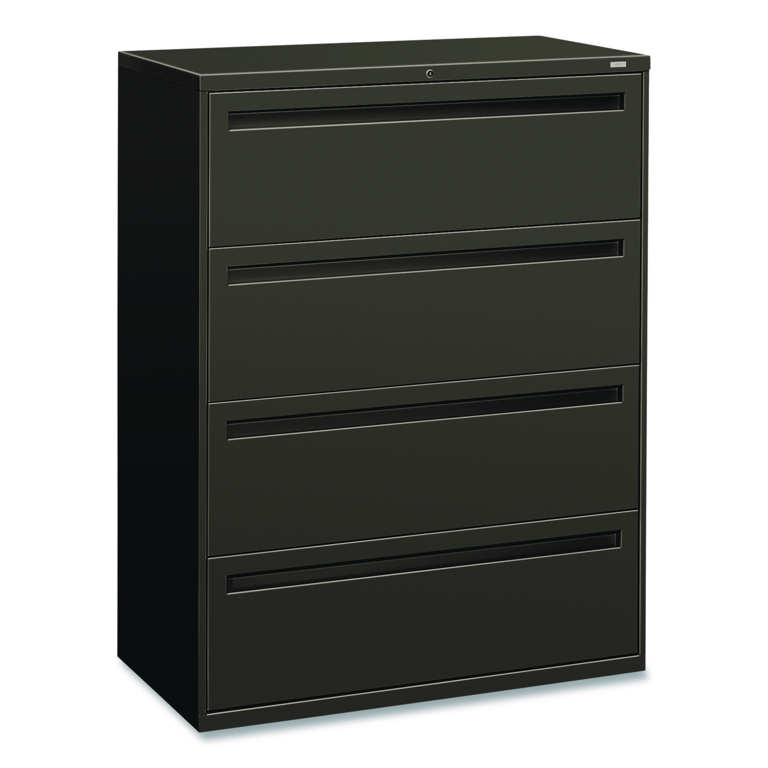 Brigade 700 Series Lateral File, 4 Legal/Letter-Size File Drawers, Charcoal, 42 x 18 x 52.5