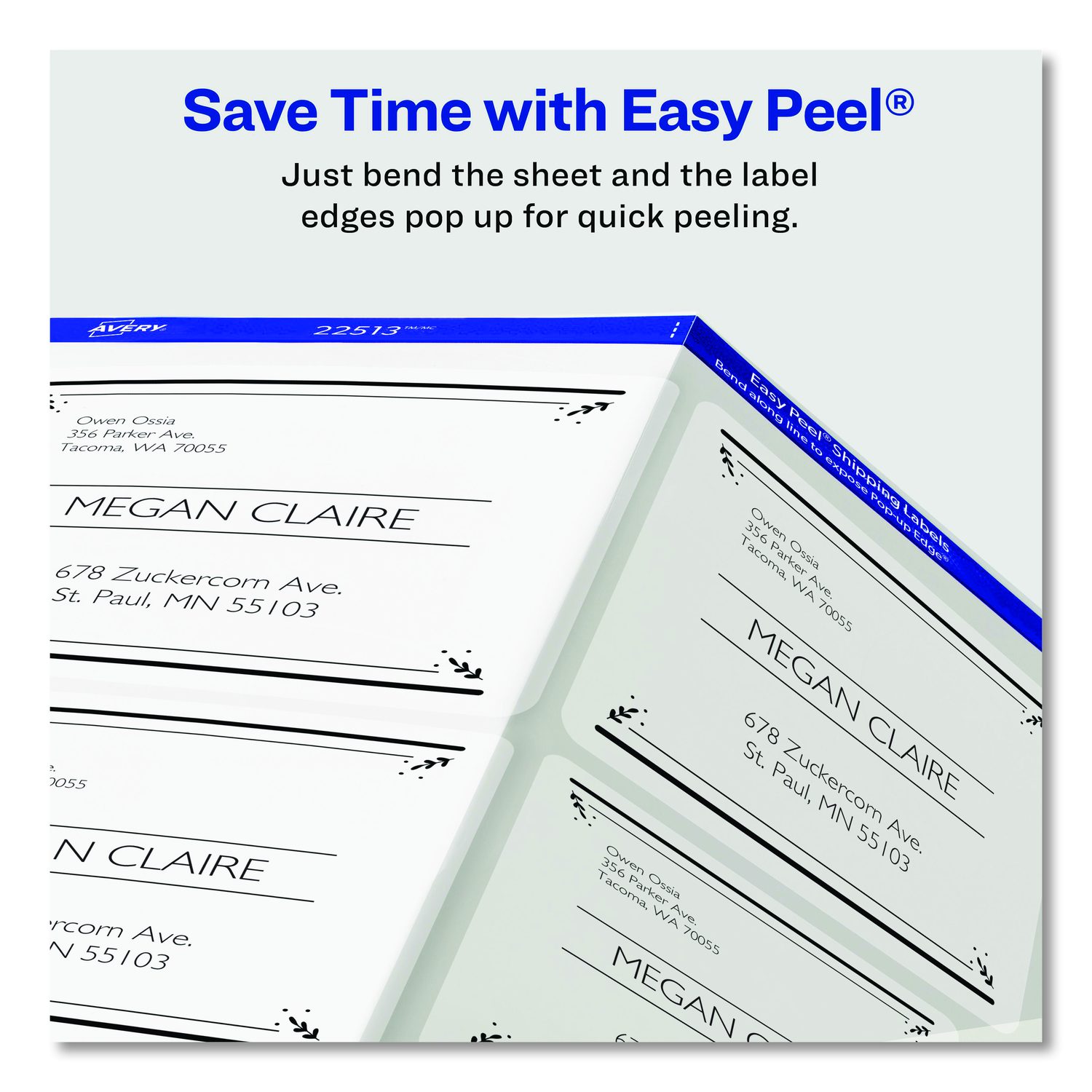 Avery® Matte Clear Easy Peel Mailing Labels w/ Sure Feed Technology ...