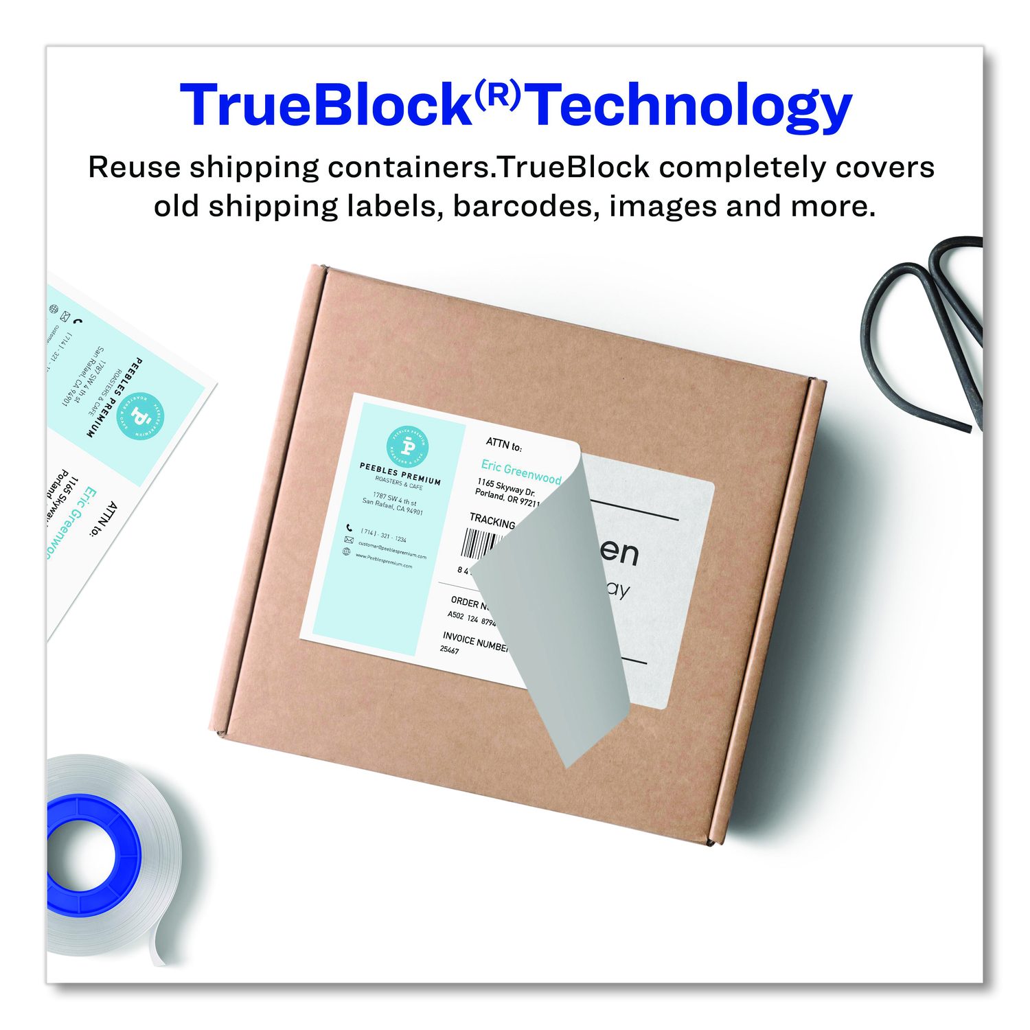 Trueblock Injet 4 x 6 Shipping Labels with TrueBlock Technology, Inkjet/Laser Printers ...