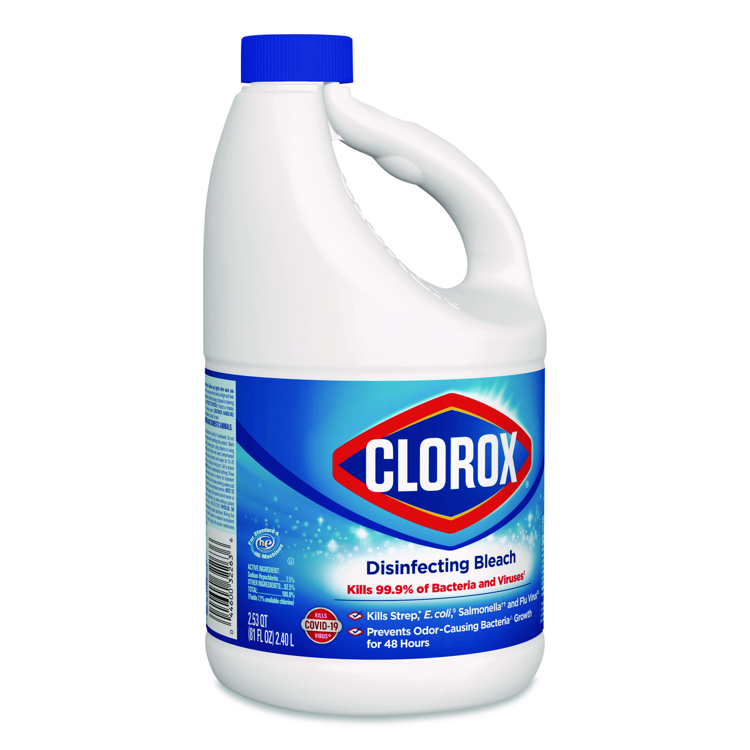 Concentrated Regular Disinfecting Bleach, 81 oz Bottle, 6