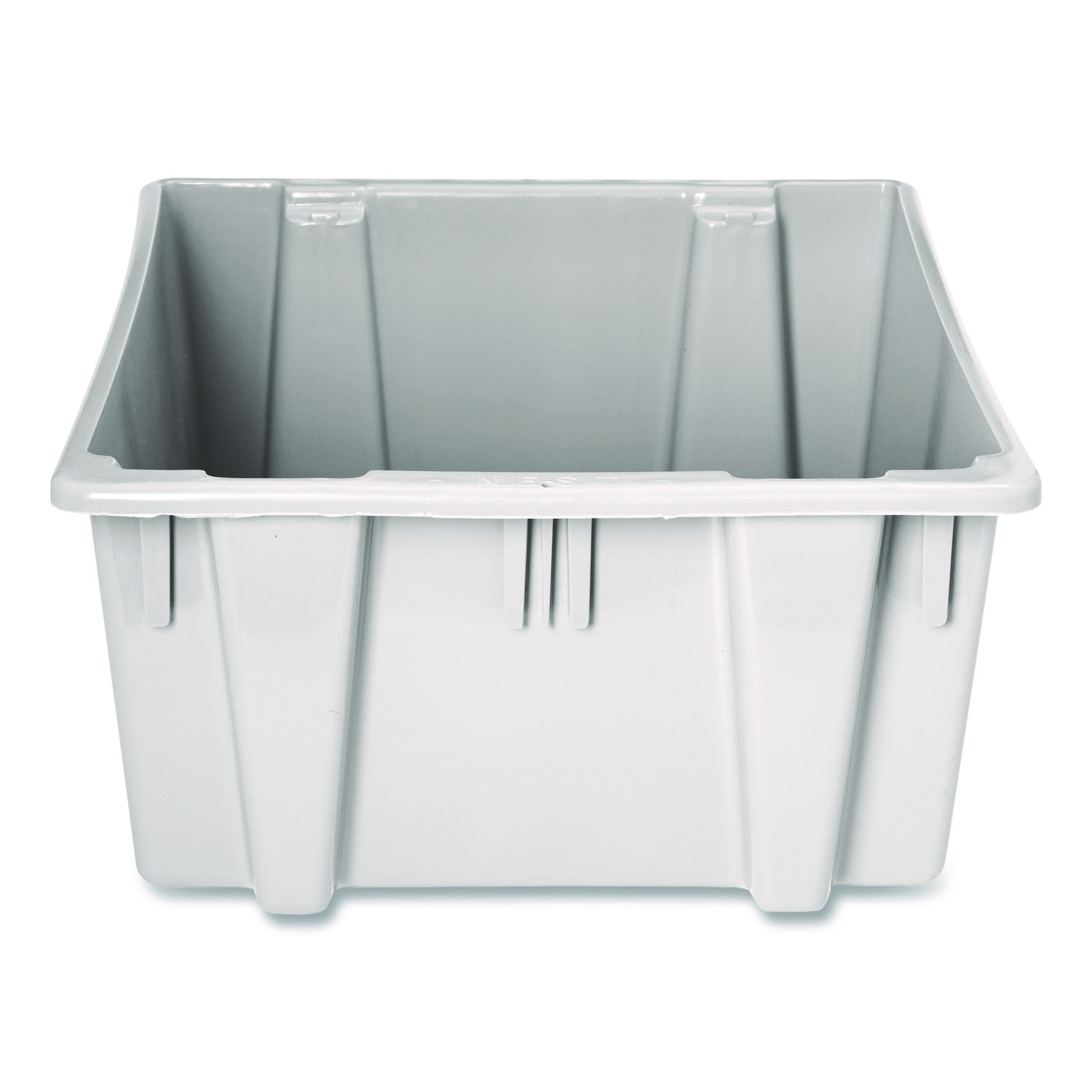 Palletote Box, 11.97 gal, 1.6 cu ft, 15.5" x 19.5" x 13", Gray