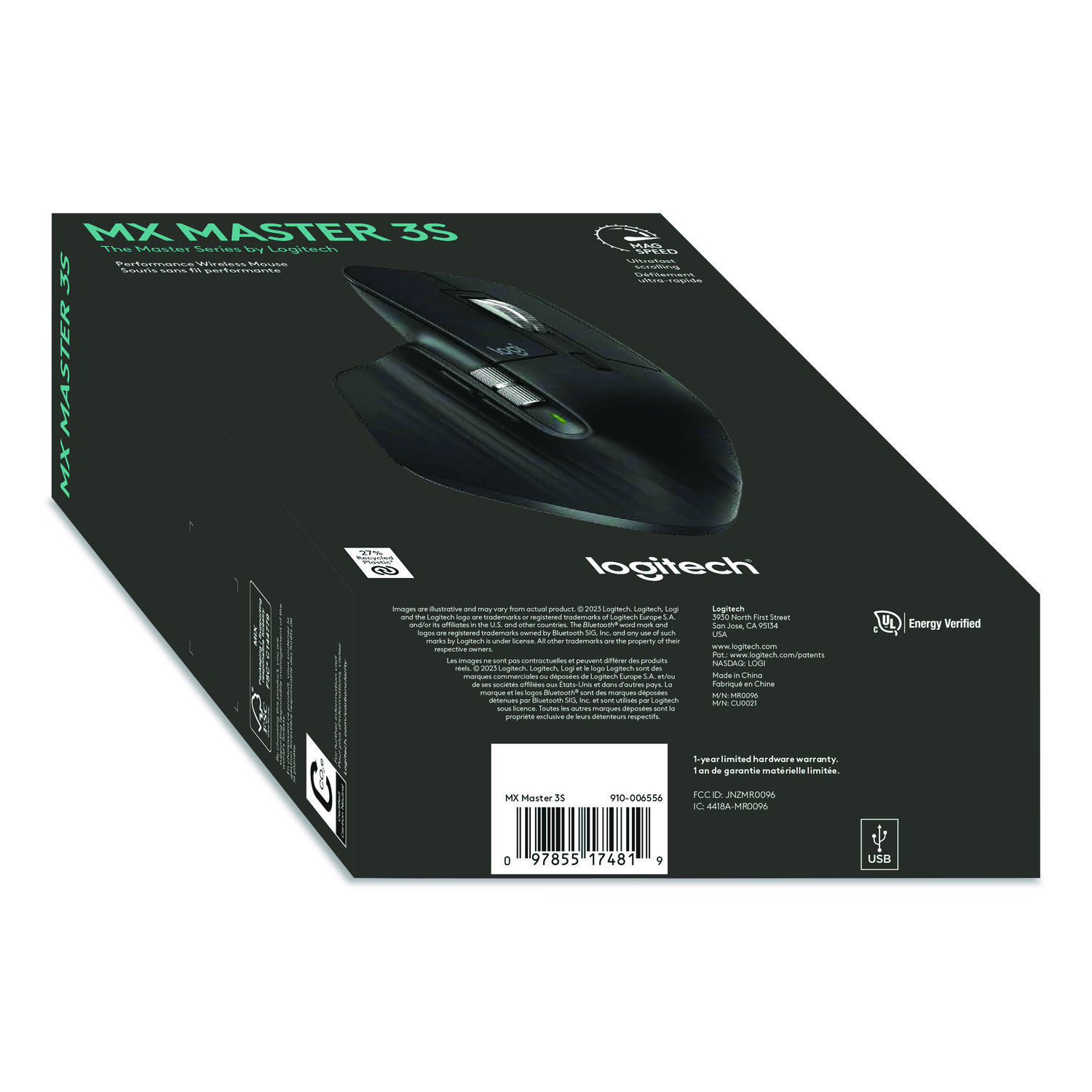MX Master 3S for Business Wireless Mouse, 33 ft Wireless Range
