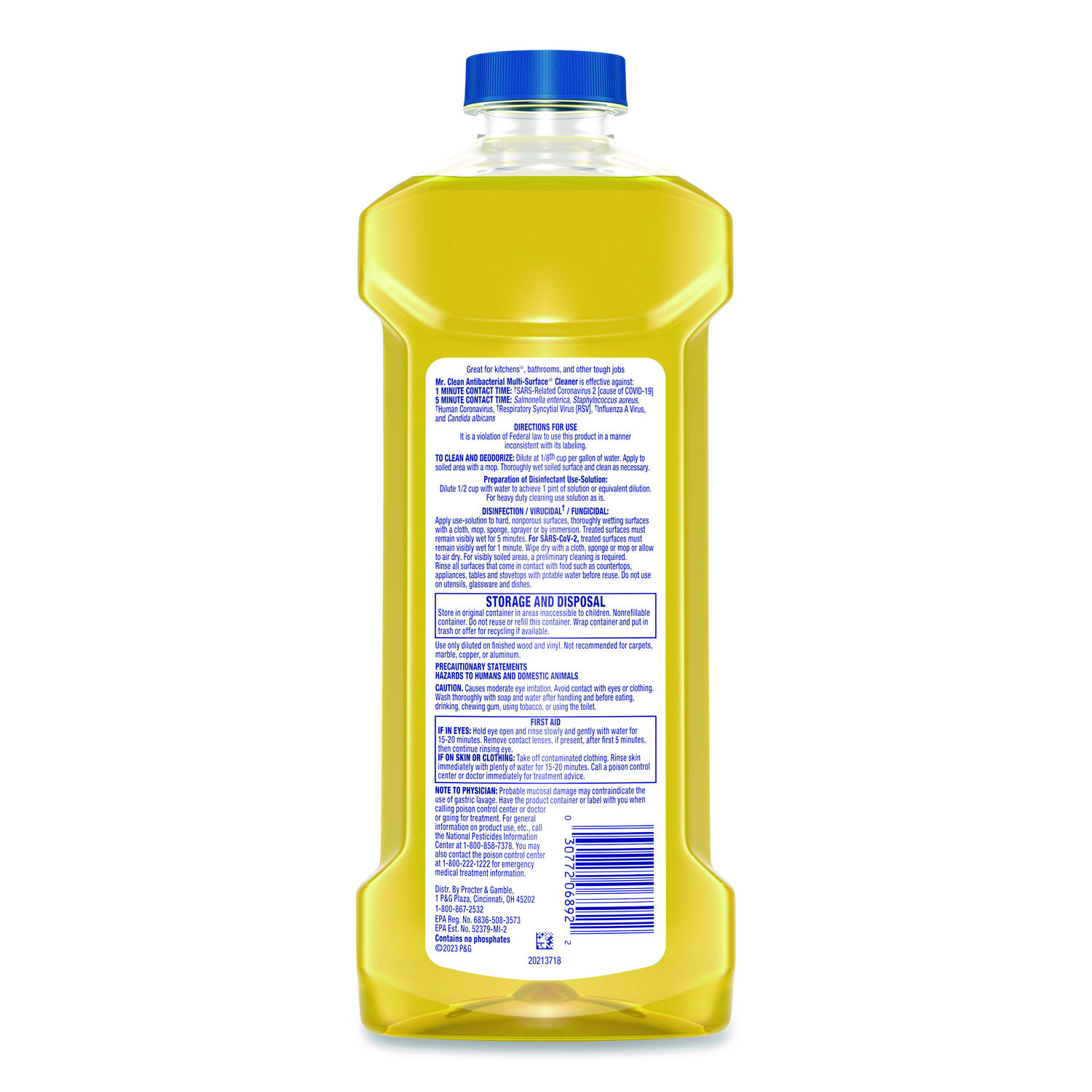 Mr. Clean® Multi-Surface Antibacterial Cleaner, Lemon Scent, 23 oz ...