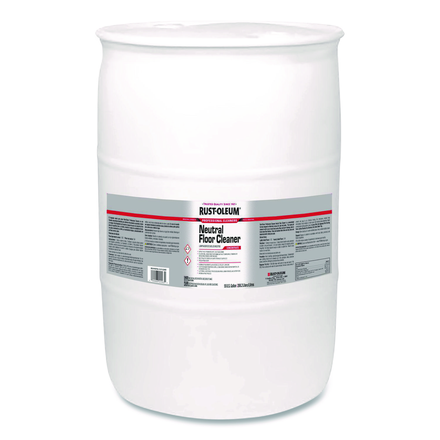 Professional Neutral Floor Cleaner Concentrate, Pine Scent, 55 gal Drum