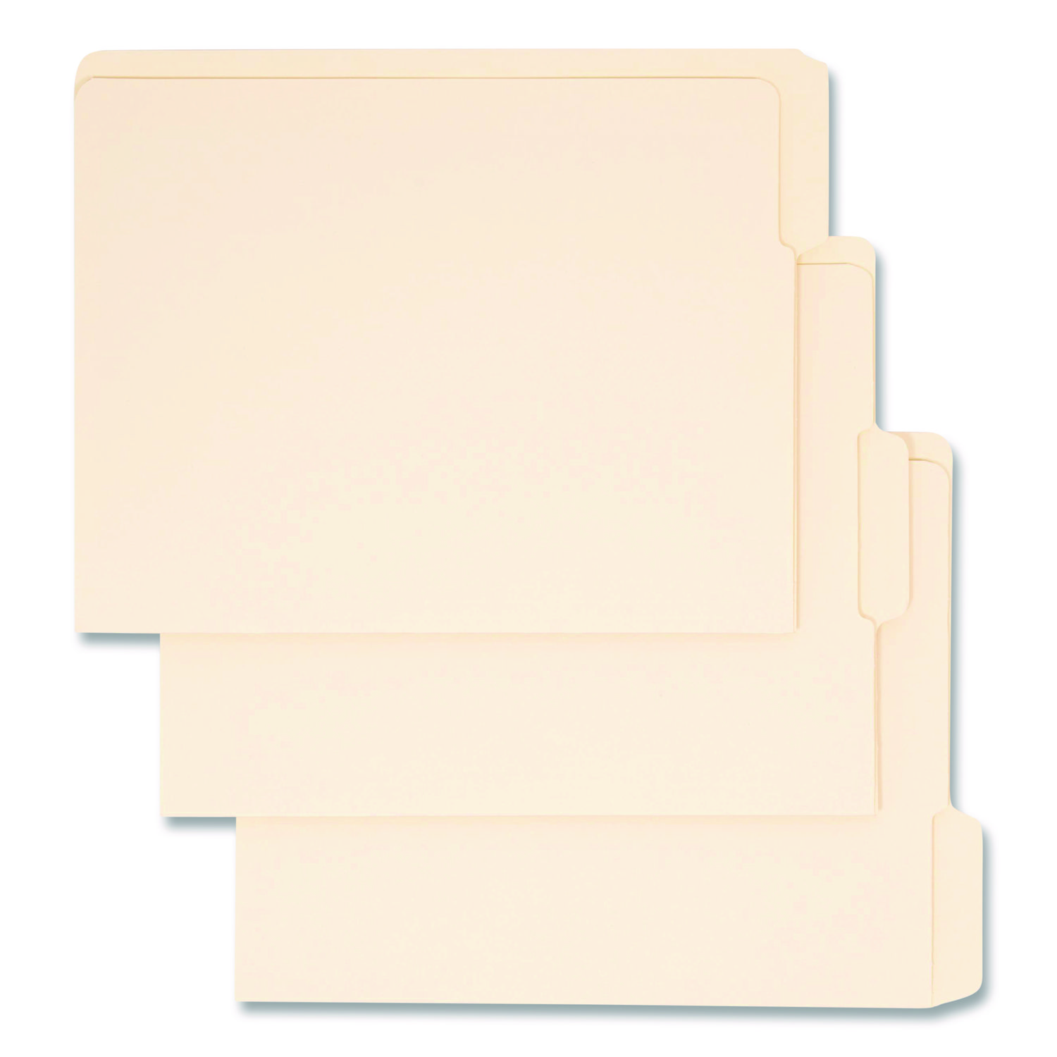 End Tab File Folder, 1/3-Cut Tabs: Assorted, Letter Size, 0.75" Expansion, Manila, 100/Box