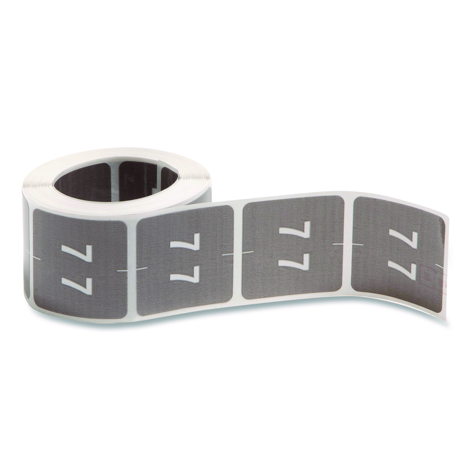Numerical End Tab File Folder Labels, 7, 1.5 x 1.5, Gray, 250/Roll