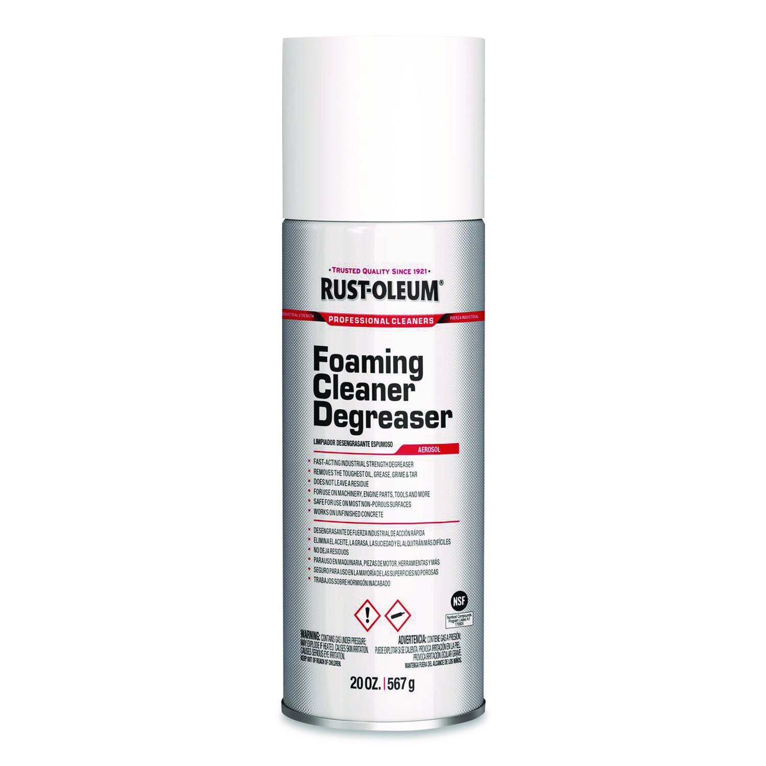 Professional Cleaner Degreaser Foaming Spray, 20 oz Aerosol Spray, 6/Carton