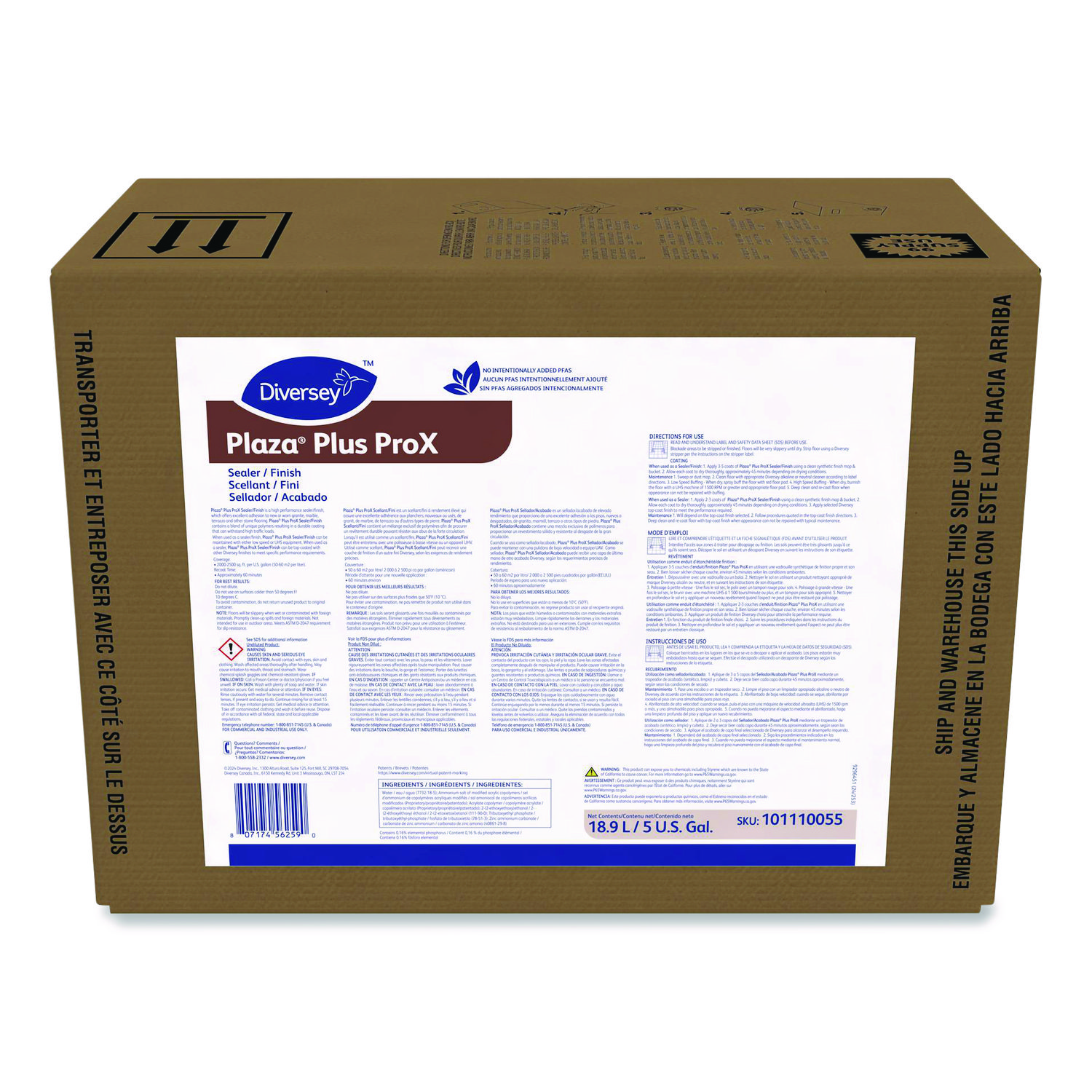 Plaza Plus ProX Sealer/Finish, 5 gal Bag-in-Box