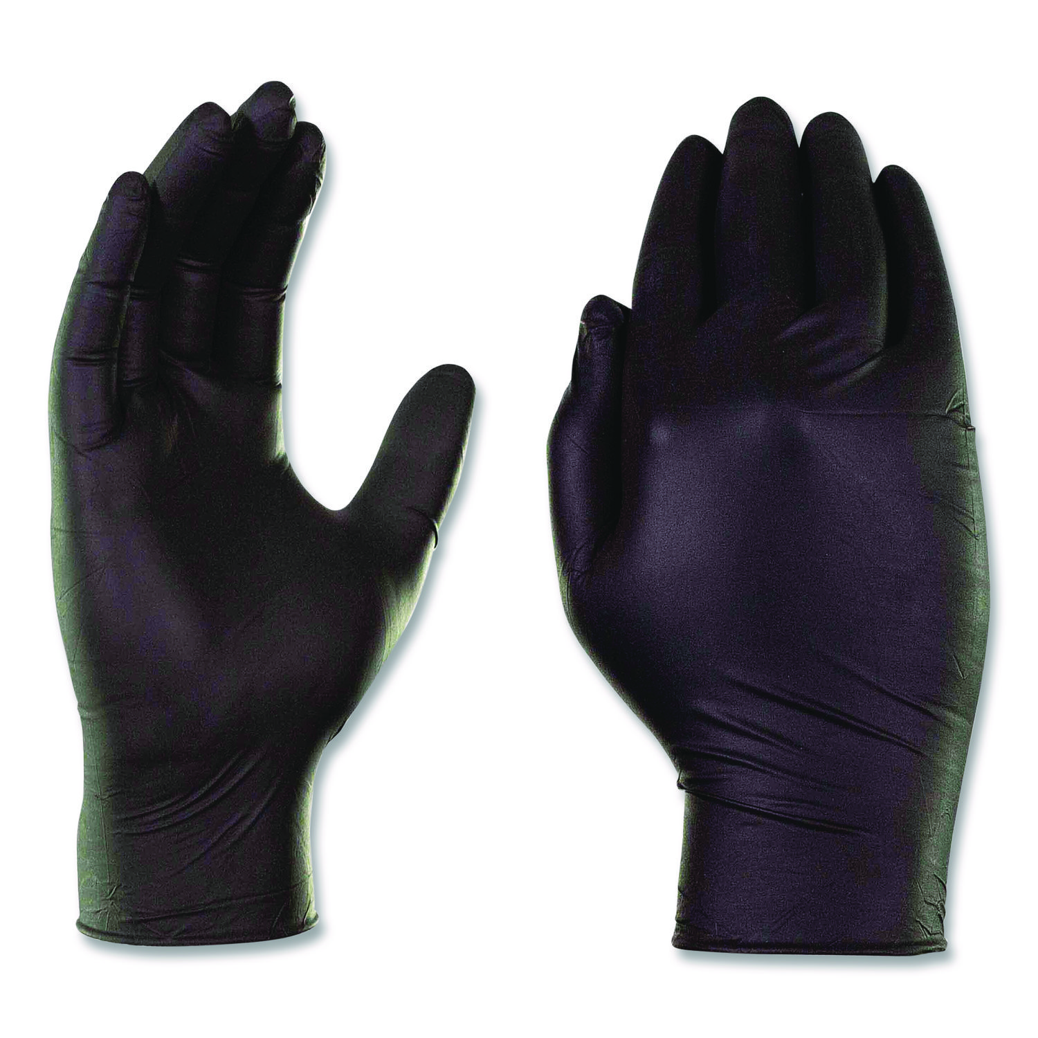 Industrial Nitrile Gloves, Powder-Free, XX-Large, 3 mil Thick, 9.5" Long, Black, 100/Box