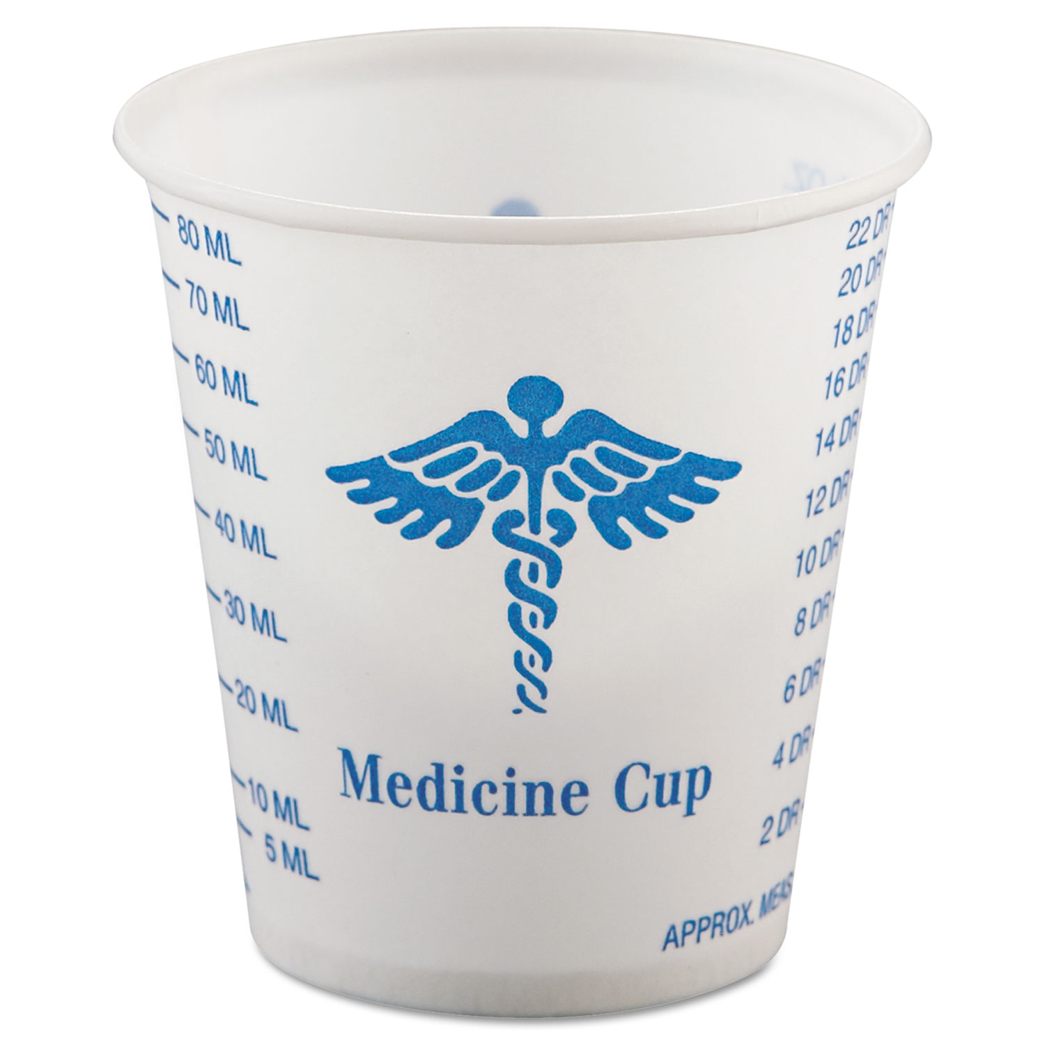  Dart R3-43107 Paper Medical & Dental Graduated Cups, 3oz, White/Blue, 100/Bag, 50 Bags/Carton (SCCR3) 