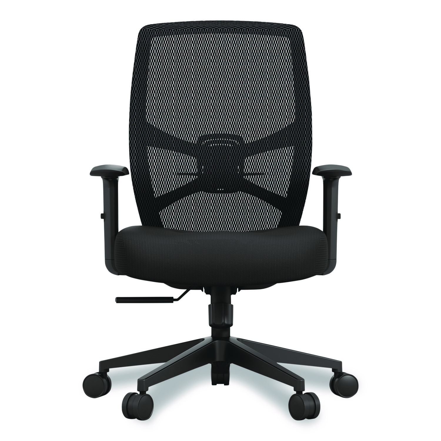 ProTask Executive Task Chair, Supports Up to 275 lb, 19.06" to 22.44" Seat Height, Black Seat/Back, Black Base