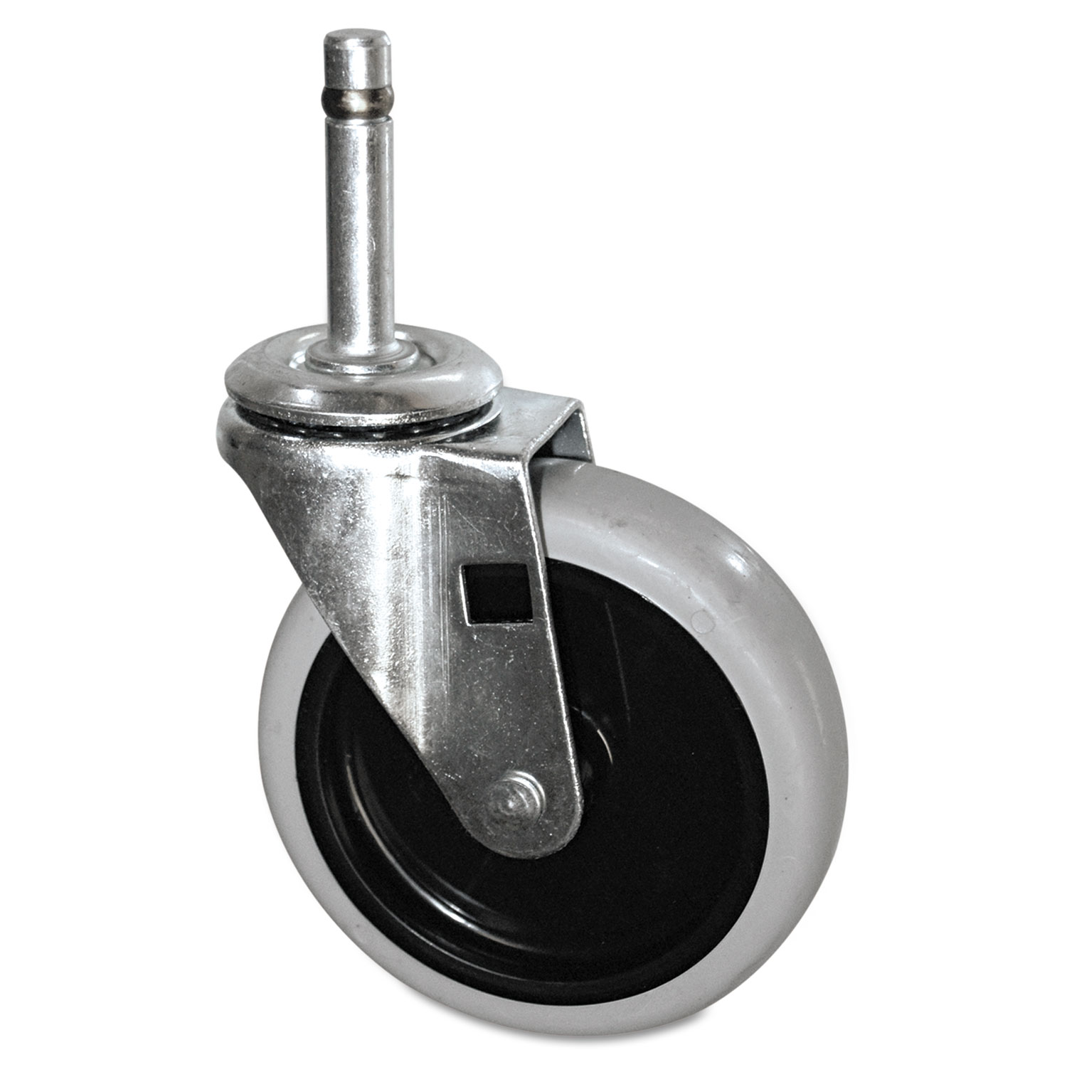 Replacement Swivel Bayonet Casters, 4 Wheel, Thermoplastic Rubber, Black