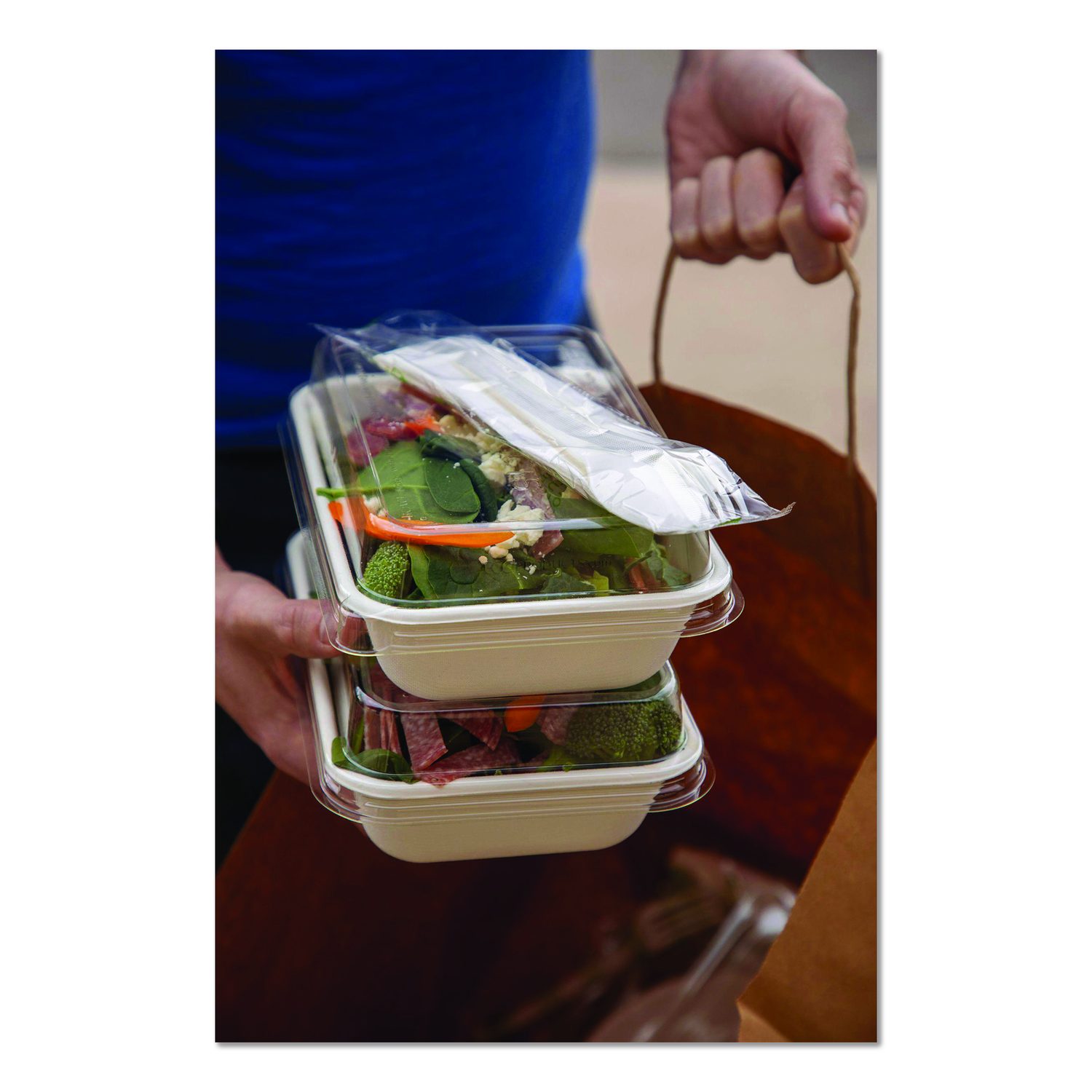 Eco-Products® Plantware Compostable Cutlery Kit, Fork/Knife/Napkin ...