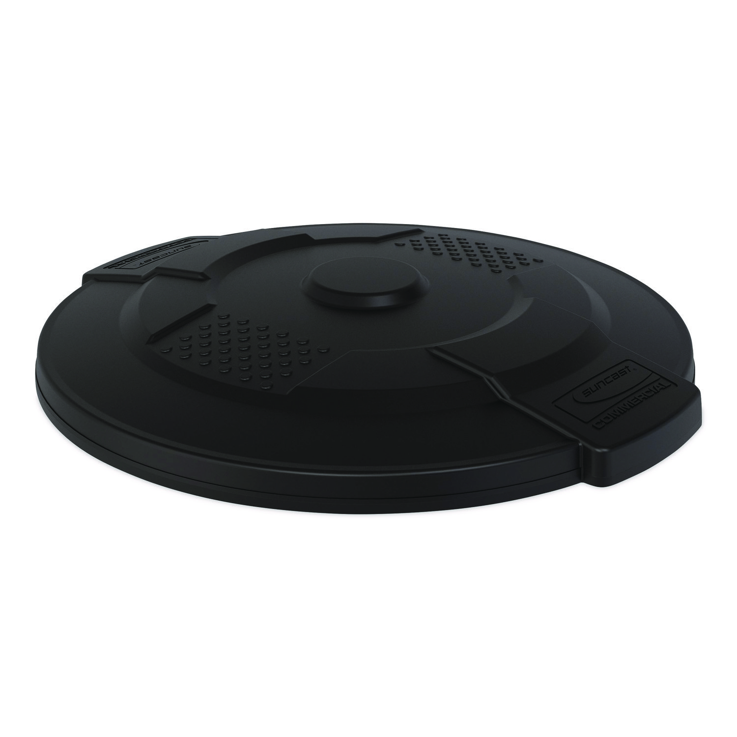 Utility Trash Can Lid for 32 gal Trash Can, 22.22" Diameter x 3", Black