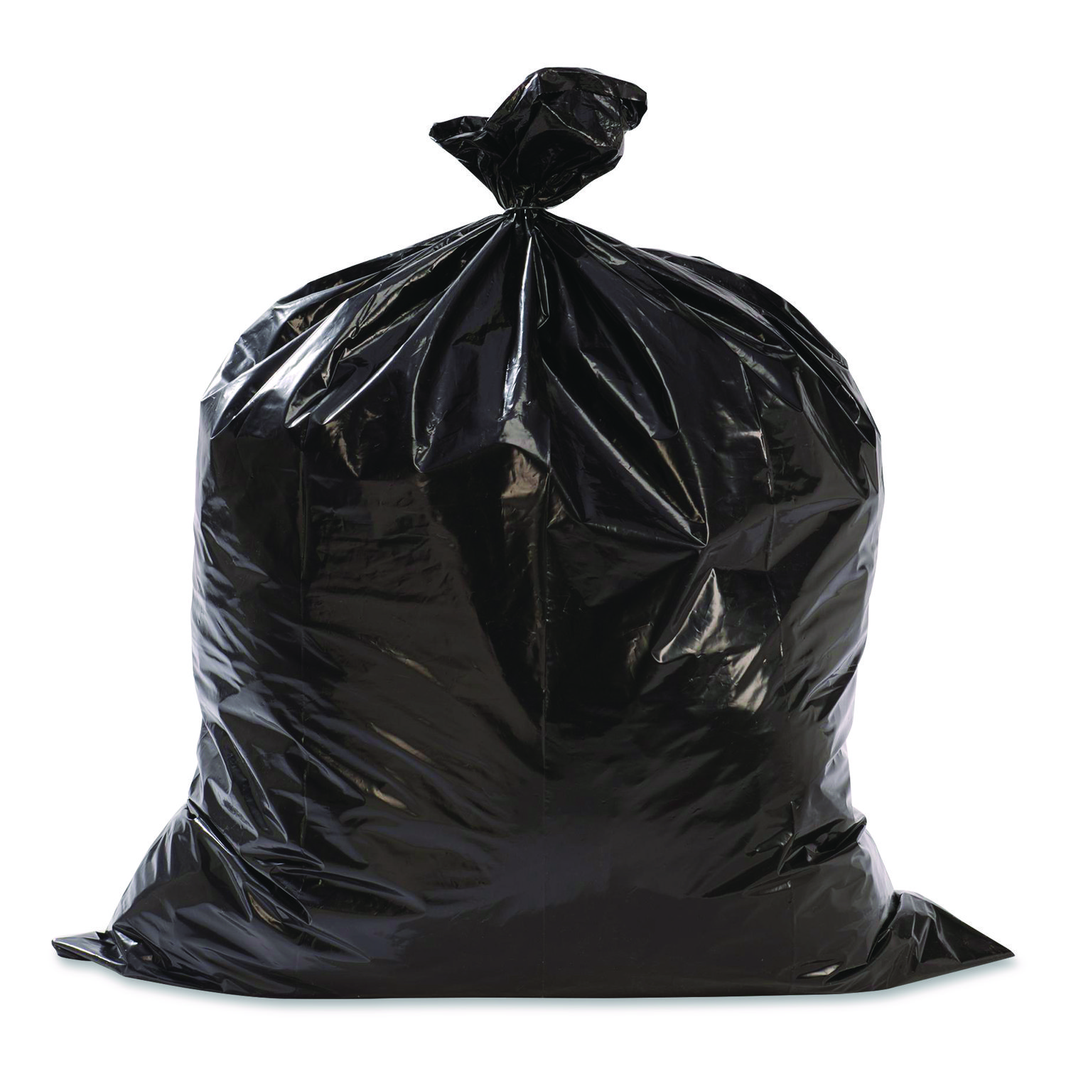 Precise Fit Contractor Bag, Open-Face, 55 gal, 3 mil, 41" x 49", Black, 15/Box