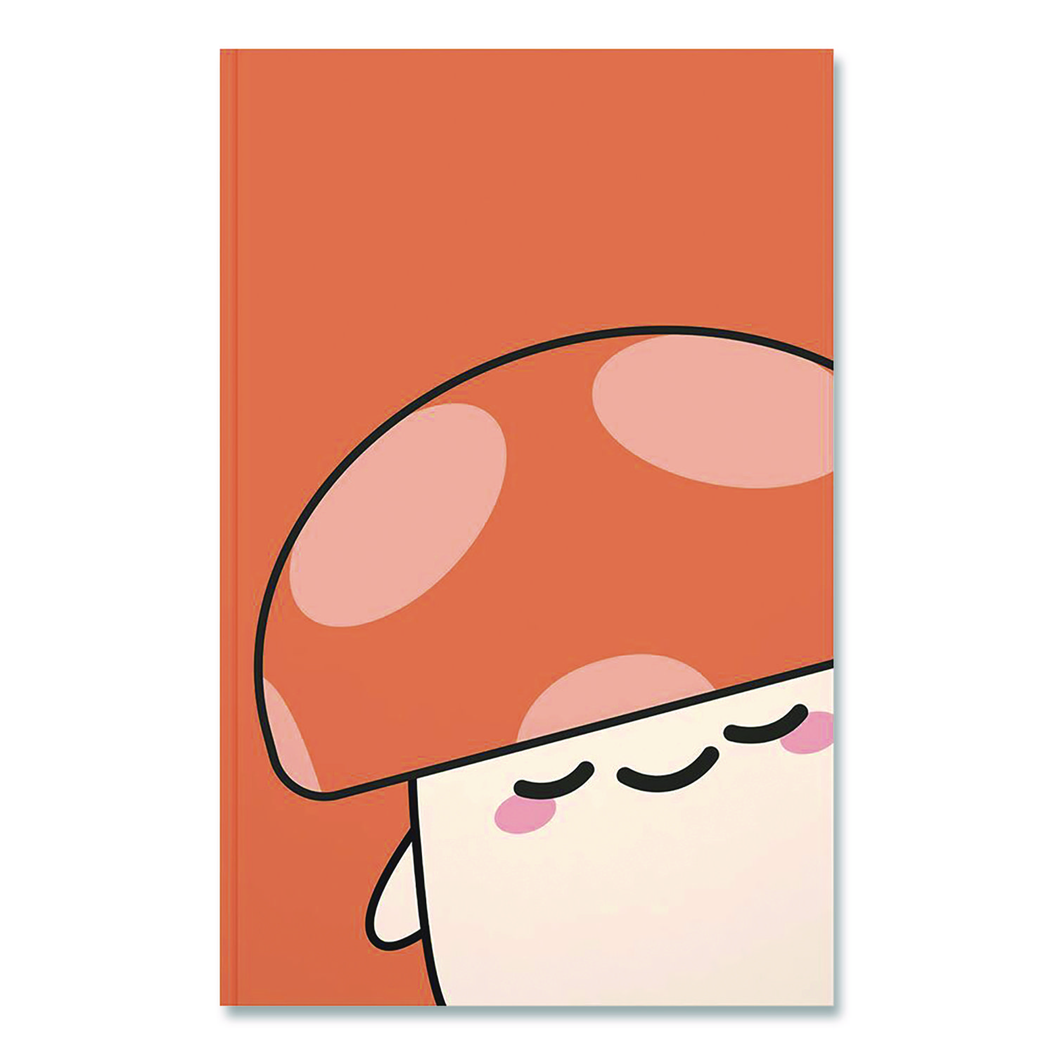 Smoko Kai Mushroom Layflat Notebook, 1-Subject, Medium/College Rule, Orange/White Cover, (72) 8 x 5 Sheets