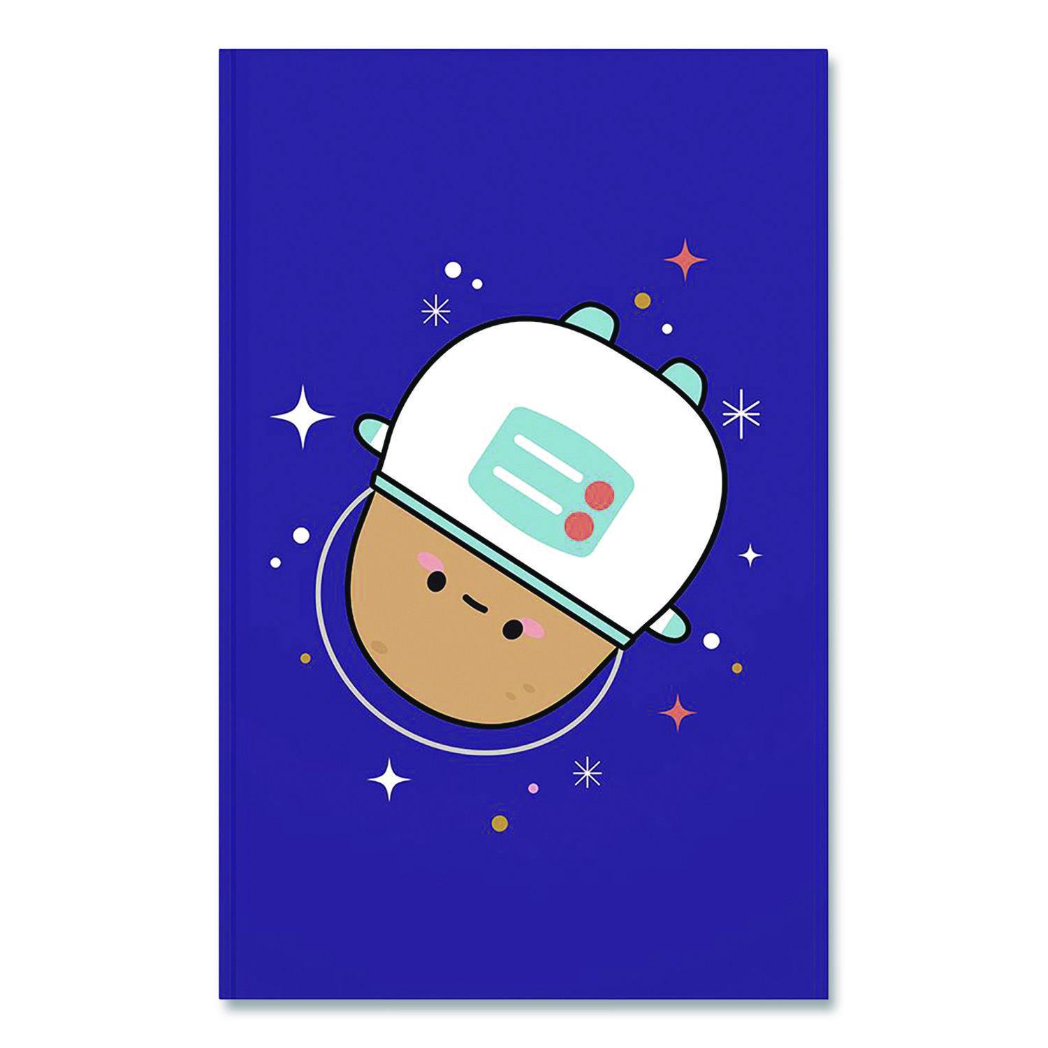 Smoko Astro Tayto Layflat Notebook, 1-Subject, Medium/College Rule, Blue/White/Tan Cover, (72) 8 x 5 Sheets