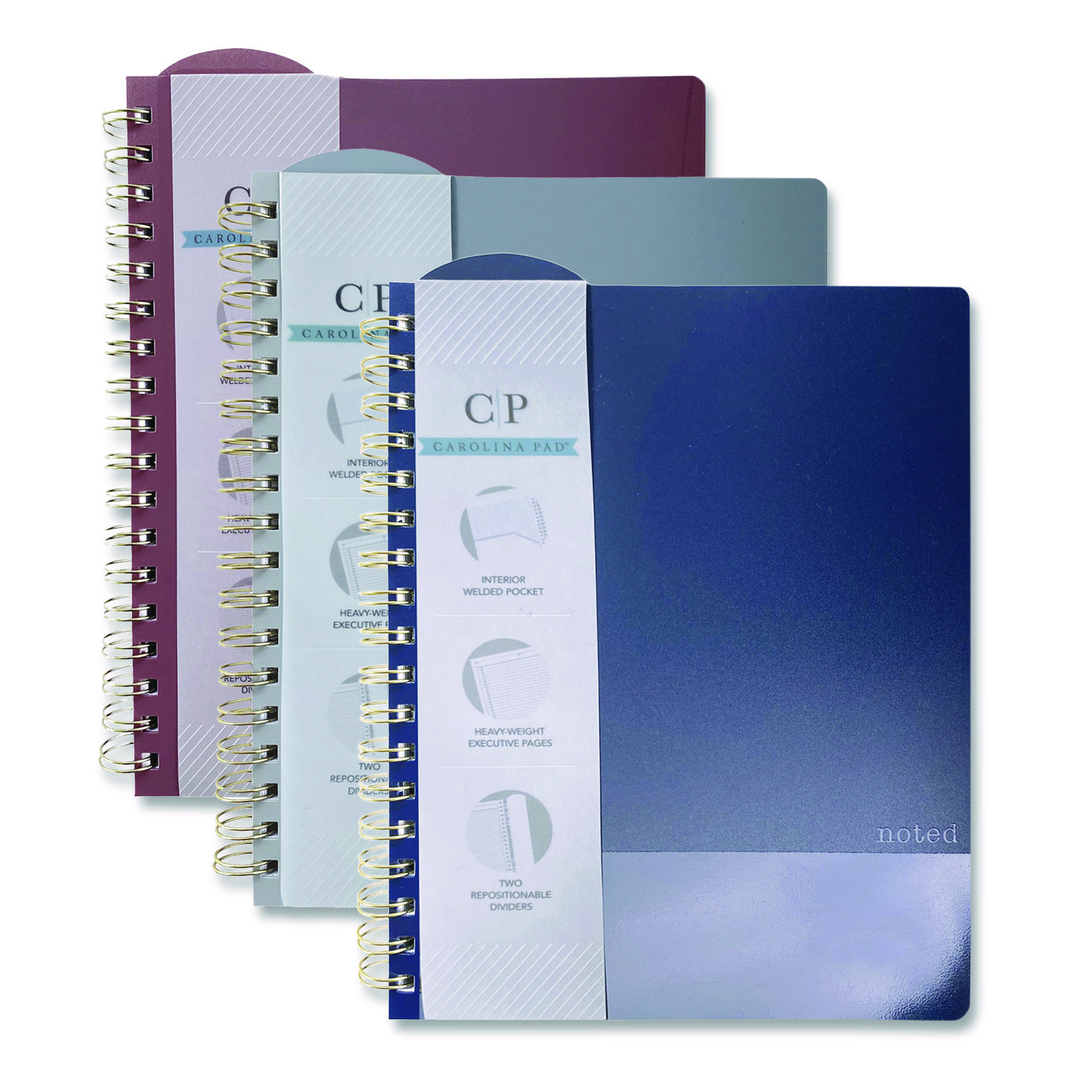 Noted Neutrals Ideal Notebook, Management Format with Narrow Ruling, Randomly Assorted Cover Colors, (100) 9.5 x 7.35 Sheets