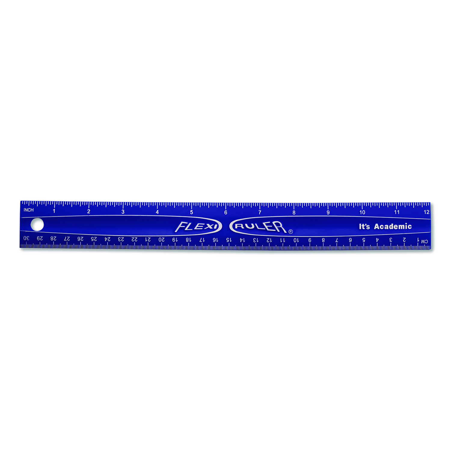 Lockermate Flexi Ruler, Standard/Metric, 12" Long, Blue