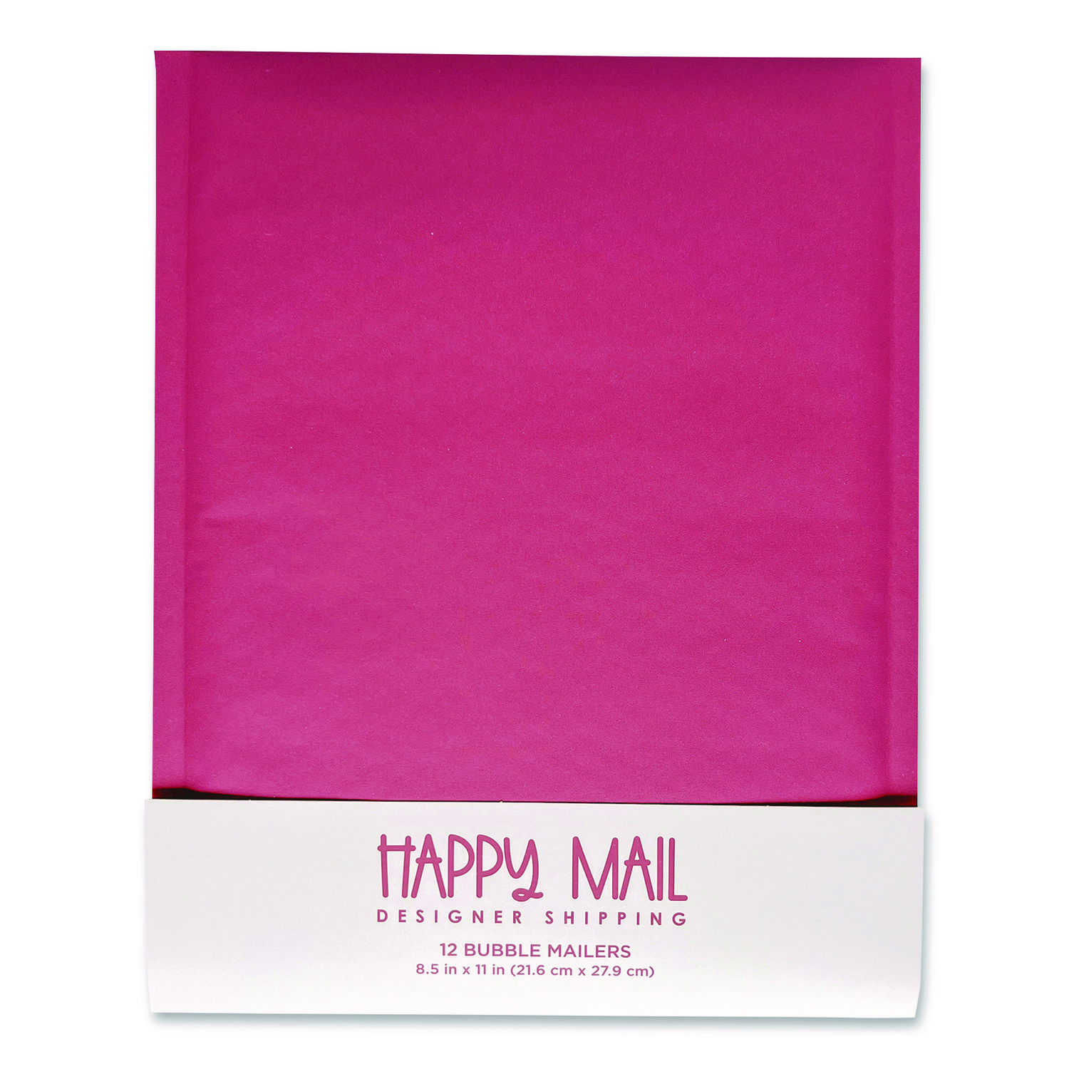 Self-Sealing Bubble Mailer, 8.5 x 11, Pink, 12/Pack