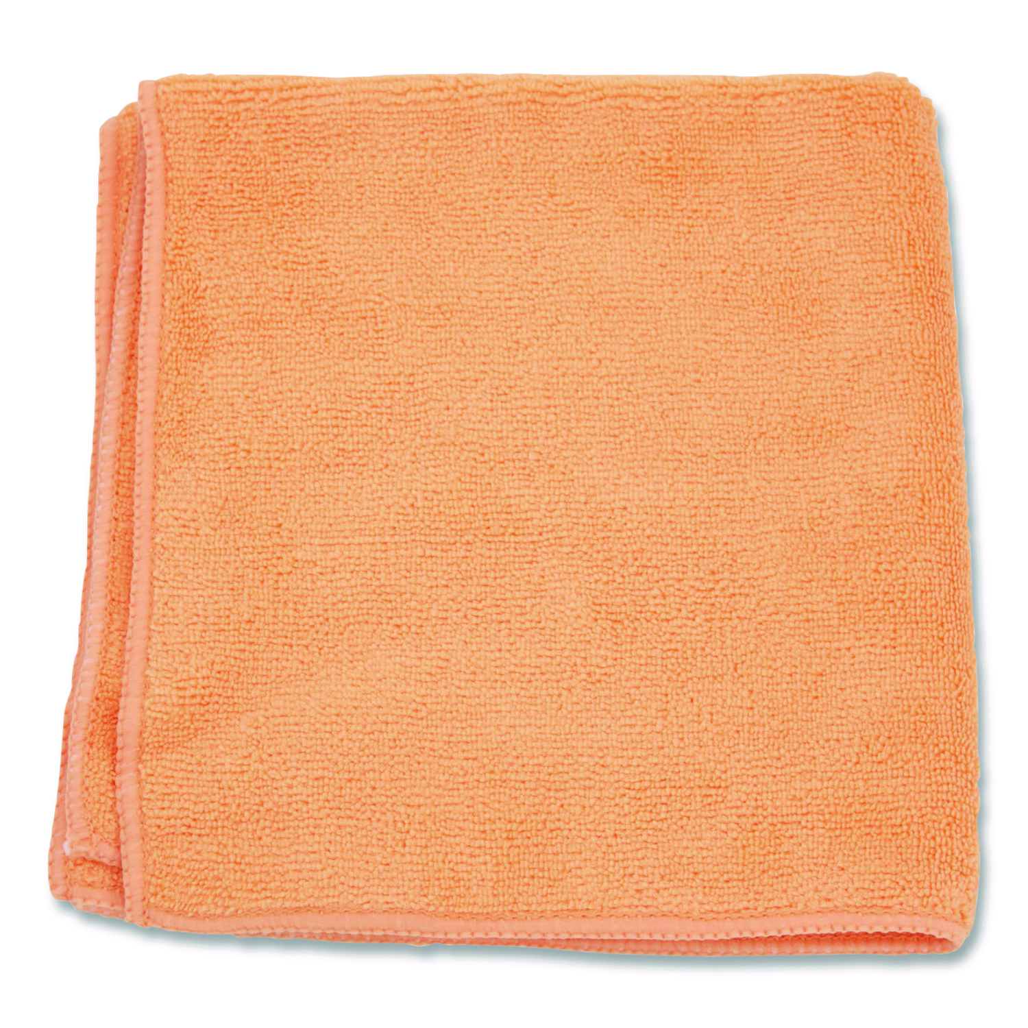 MicroWorks Microfiber Towels, 16 x 16, Orange, Dozen