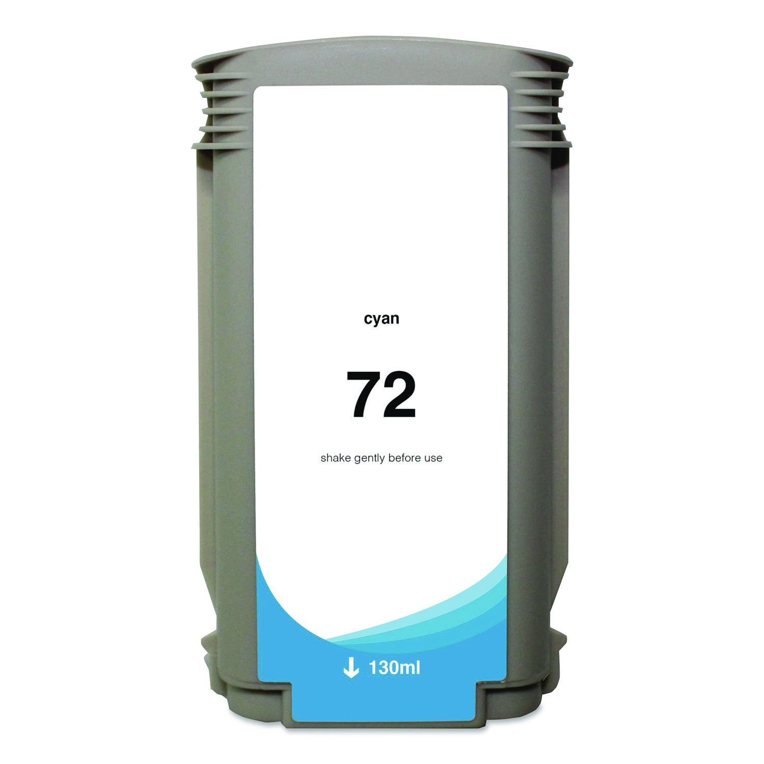 Remanufactured Cyan High-Yield Ink, Replacement for 72 (C9371A), 130 mL