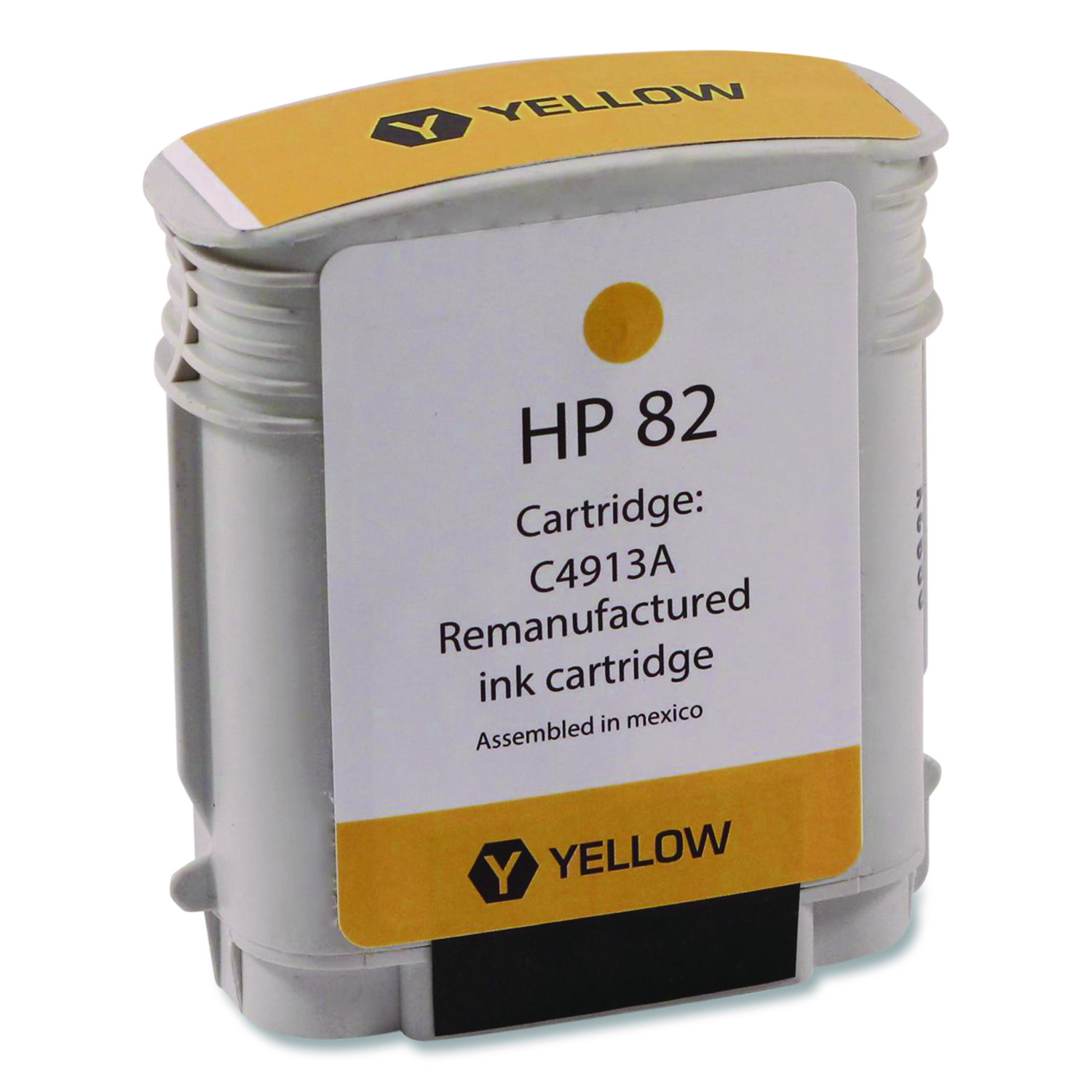 Remanufactured Yellow High-Yield Ink, Replacement for 82 (C4912A), 69 mL