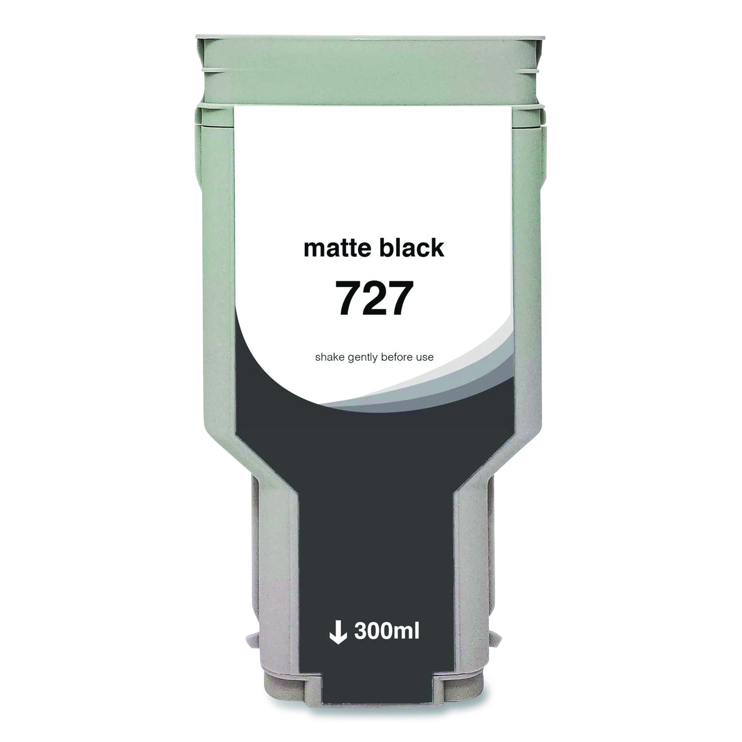 Compatible Matte Black High-Yield Ink, Replacement for 727XL (C1Q12A), 300 mL