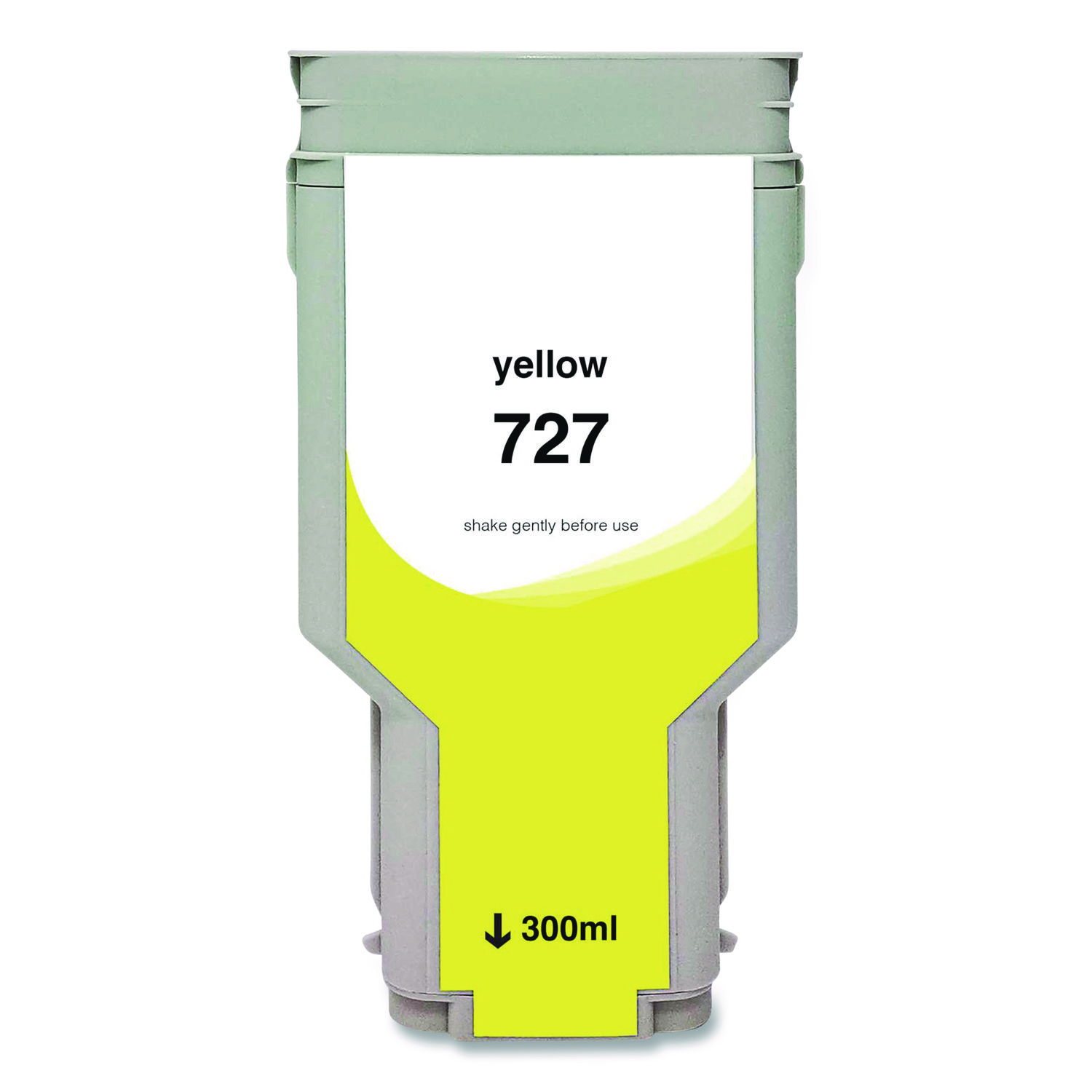 Compatible Yellow High-Yield Ink, Replacement for 727XL (F9J78A), 300 mL