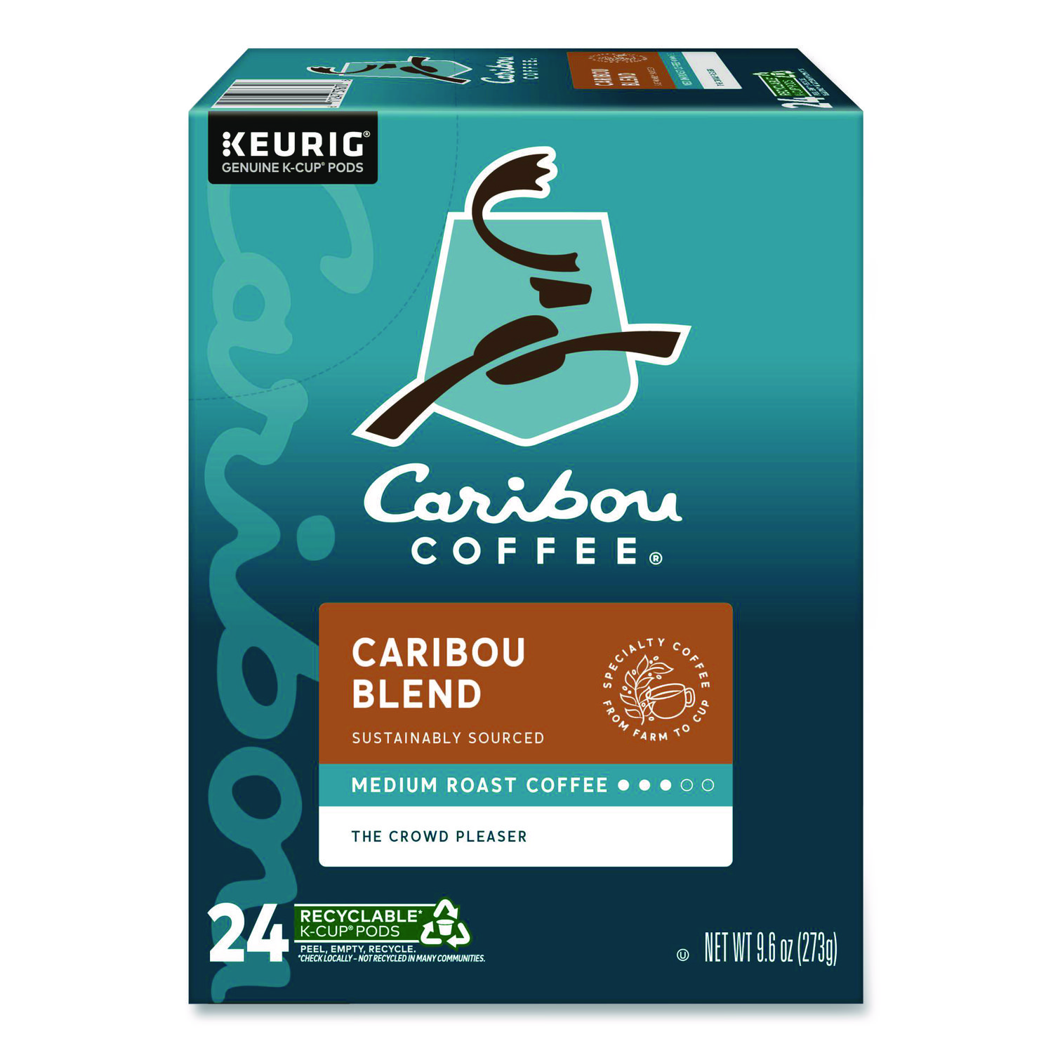 Caribou Blend Coffee K-Cups, 24/Box