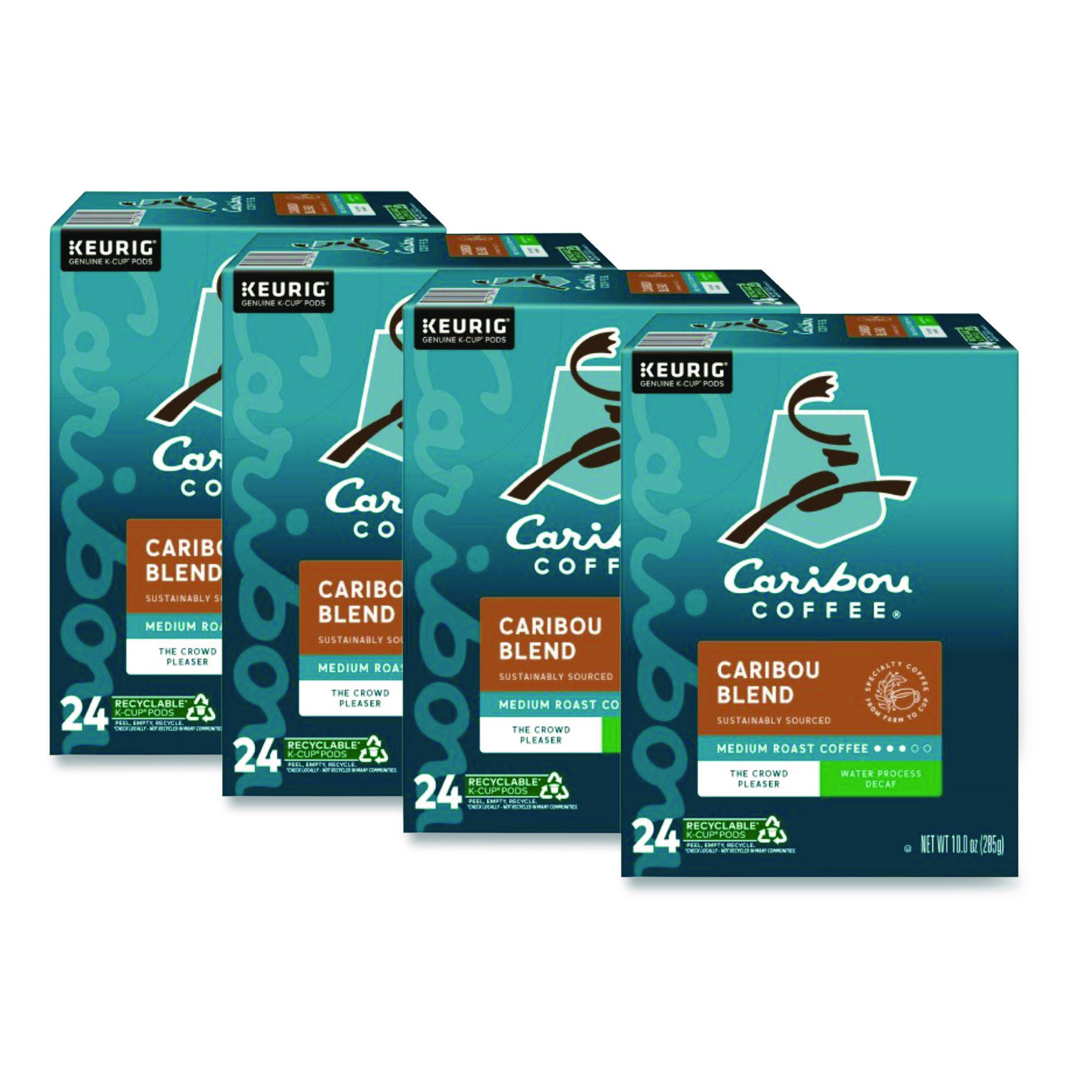 Caribou Blend Decaf Coffee K-Cups, 96/Carton